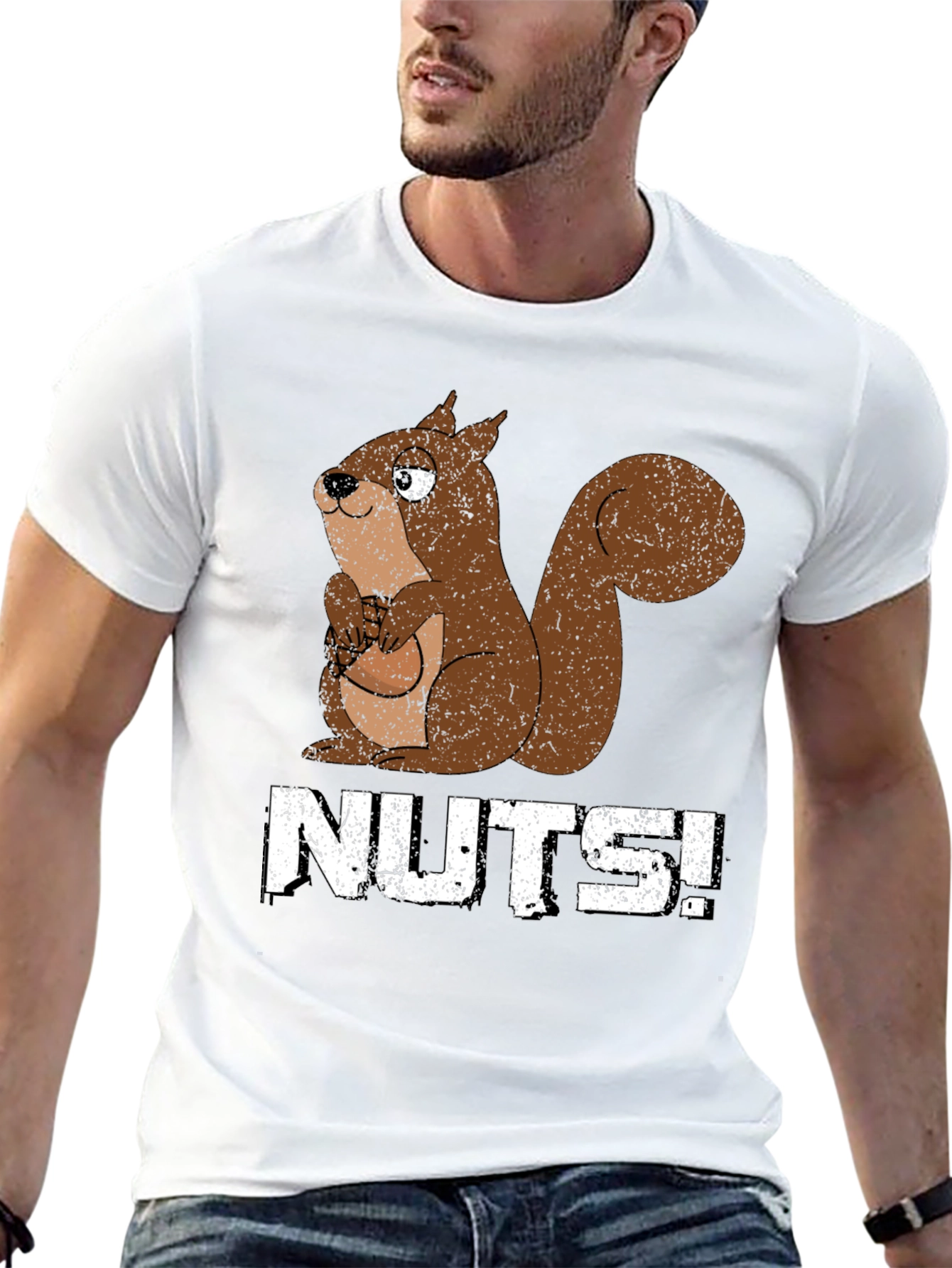 Nuts! Squirrel Graphic Tee - Black