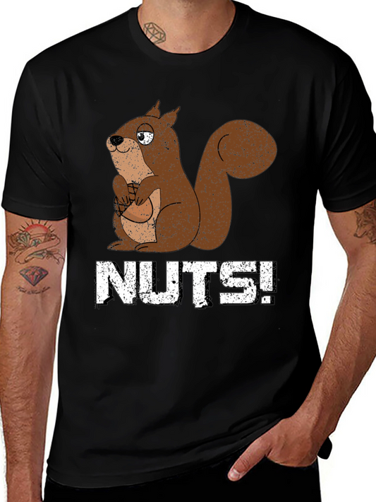 Nuts! Squirrel Graphic Tee - Black