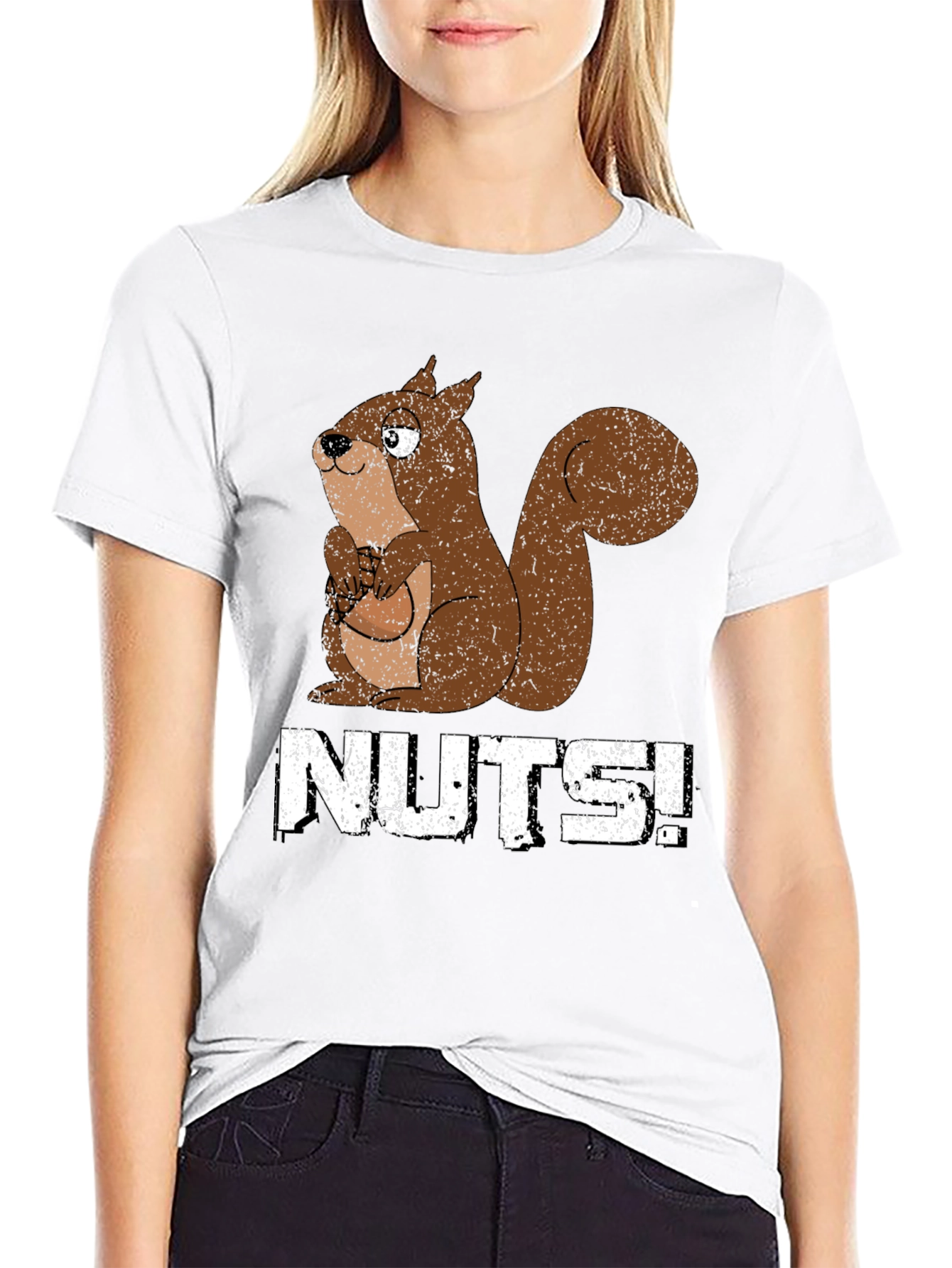 Nuts! Squirrel Graphic Tee - Black