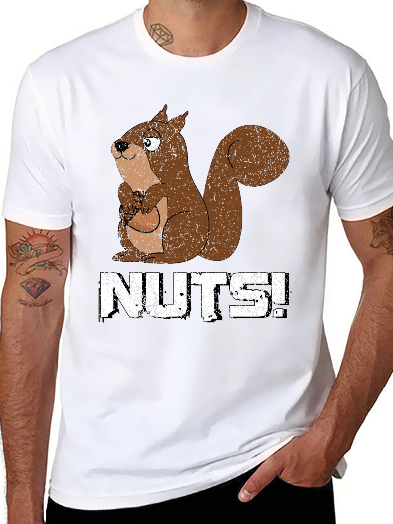Nuts! Squirrel Graphic Tee - Black