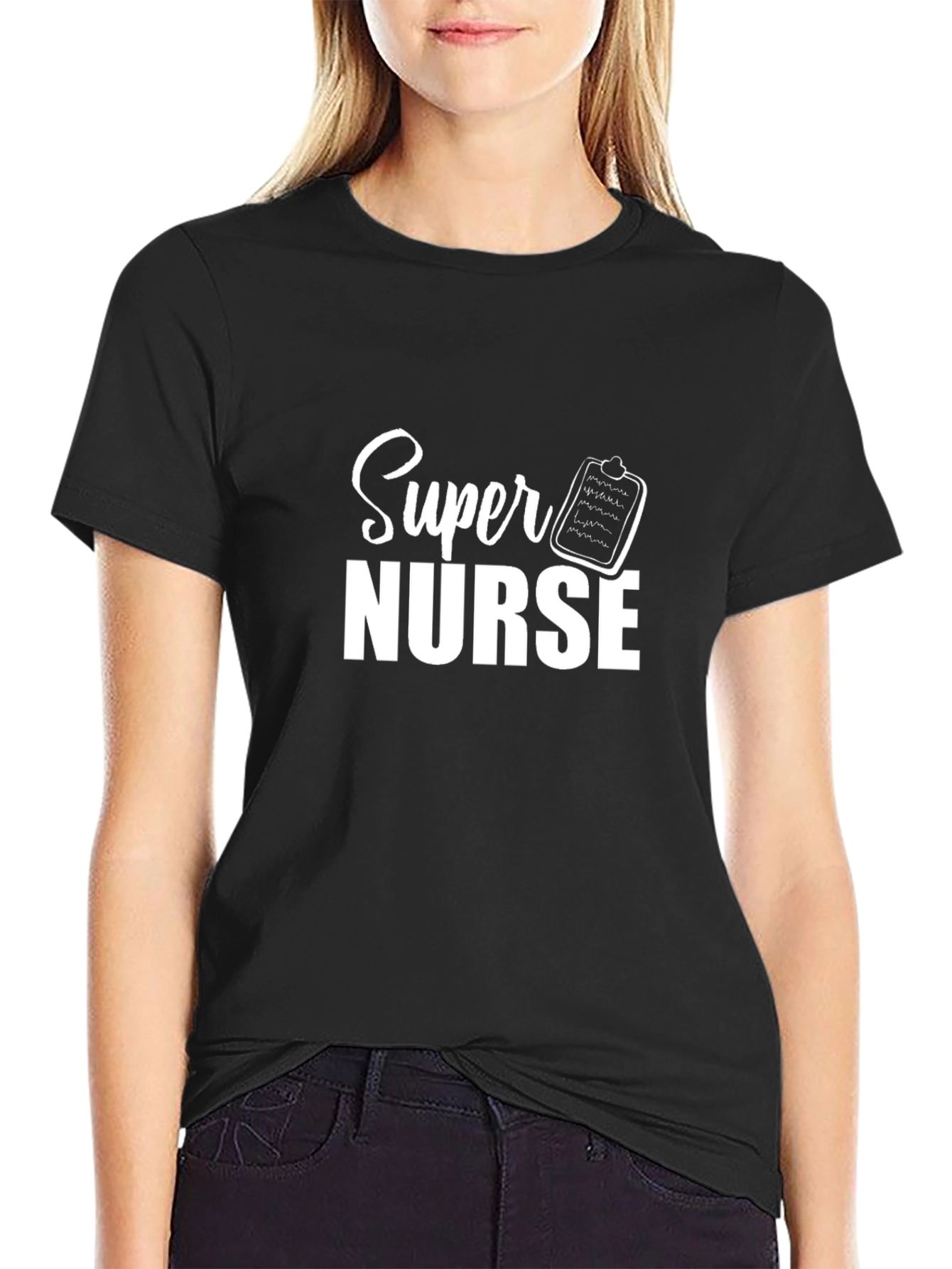 Super Nurse Black T-Shirt - Healthcare Hero Appreciation