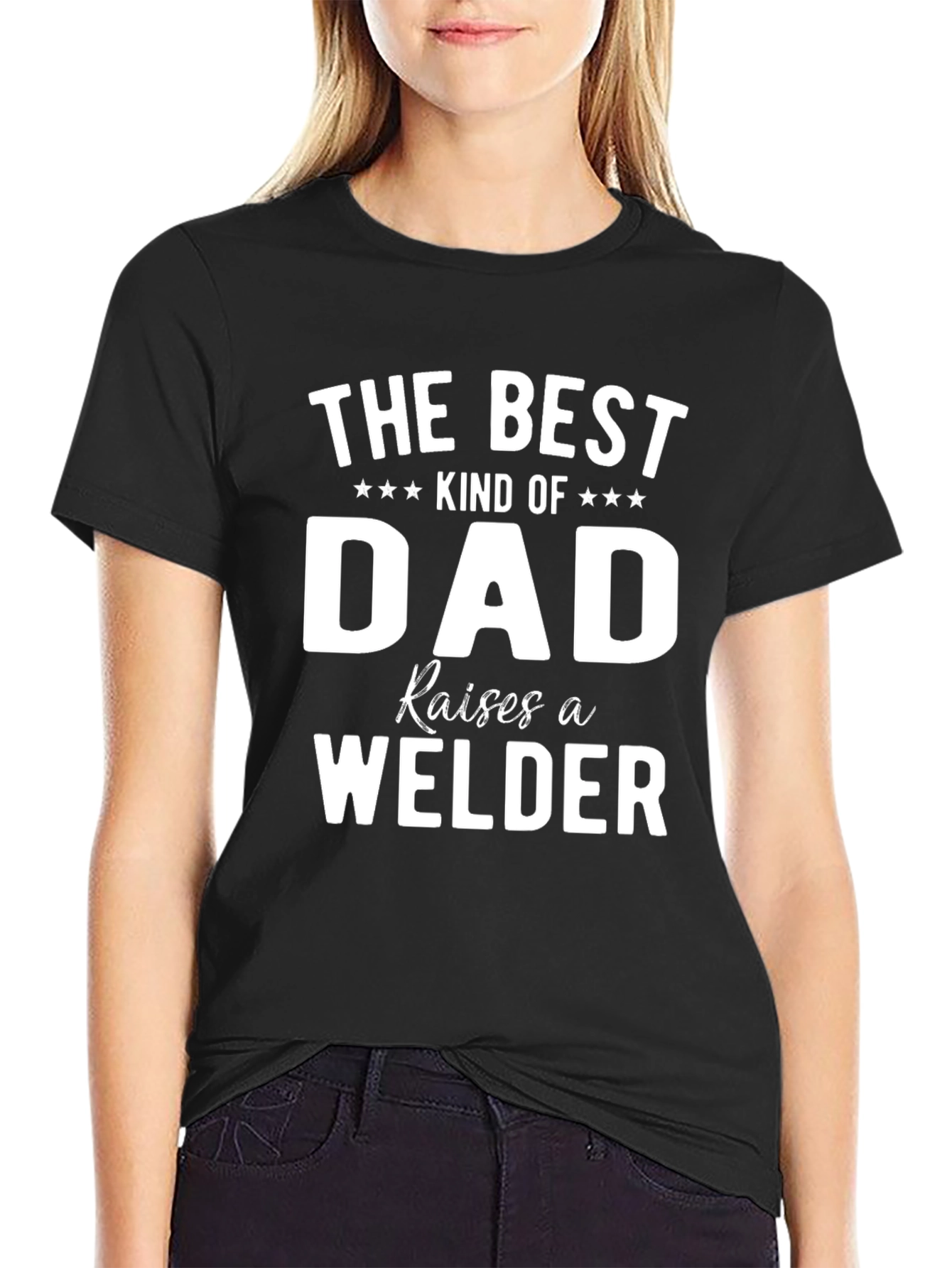 Best Dad Raises Welder Graphic T-Shirt