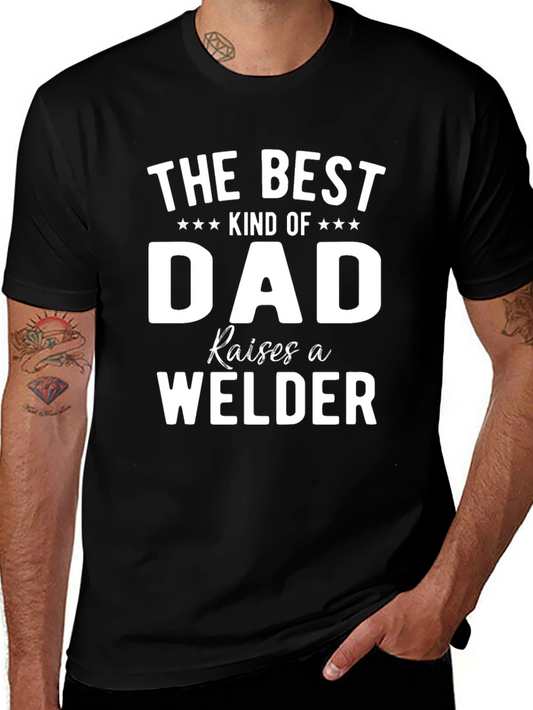 Best Dad Raises Welder Graphic T-Shirt