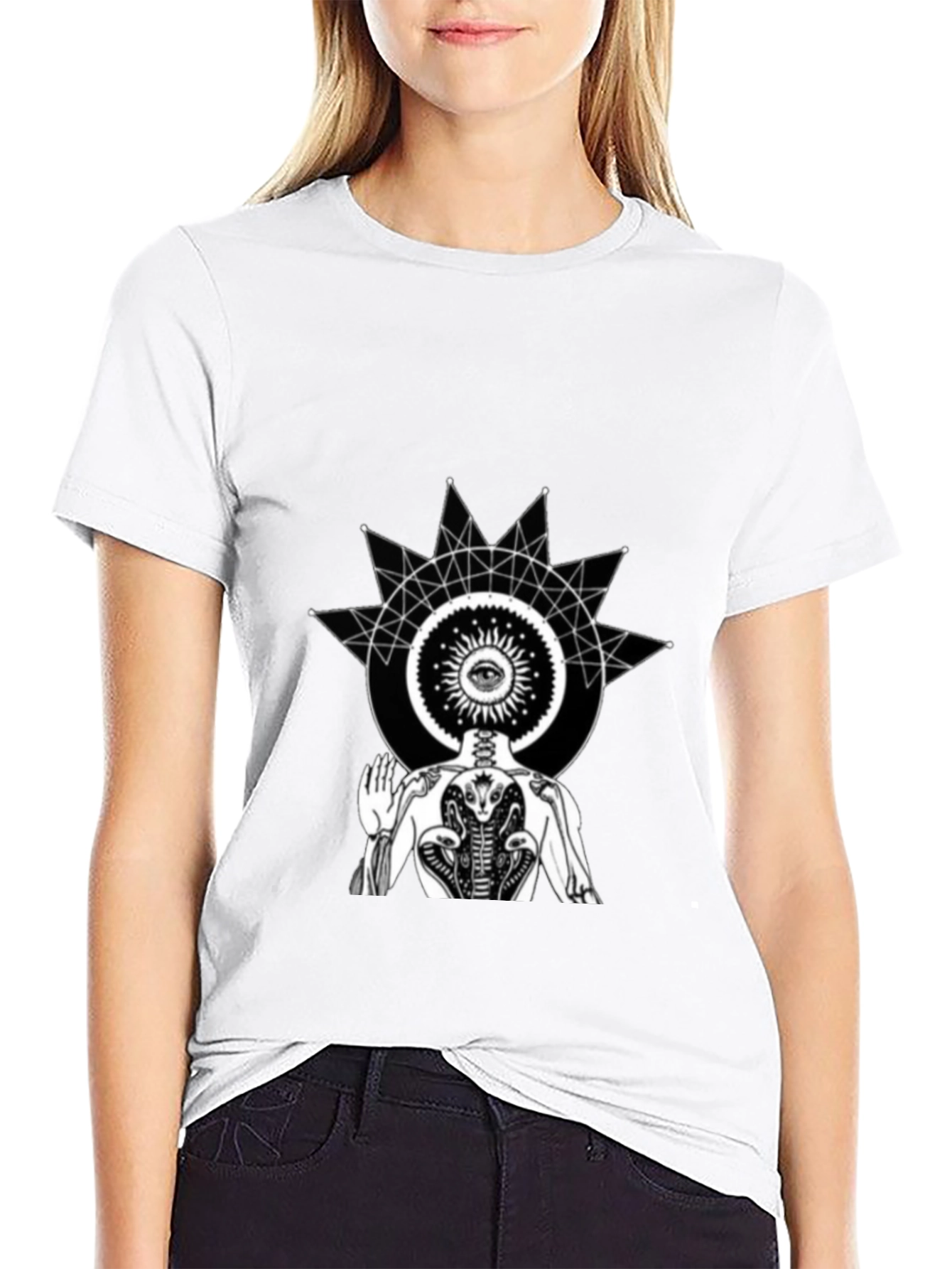 Mystic Vision Black T-Shirt - Spiritual Graphic Tee
