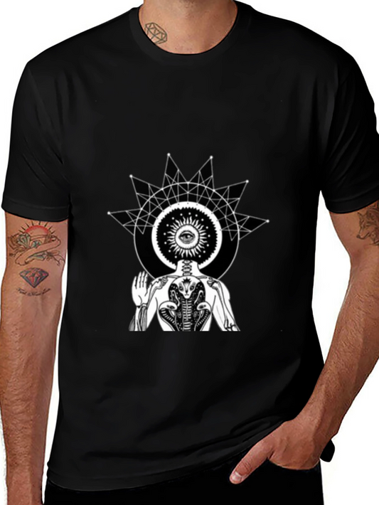 Mystic Vision Black T-Shirt - Spiritual Graphic Tee