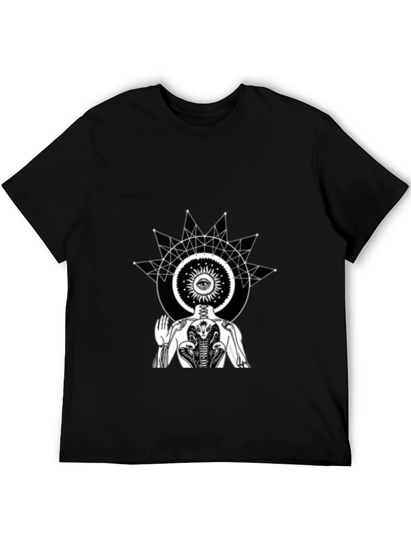 Mystic Vision Black T-Shirt - Spiritual Graphic Tee