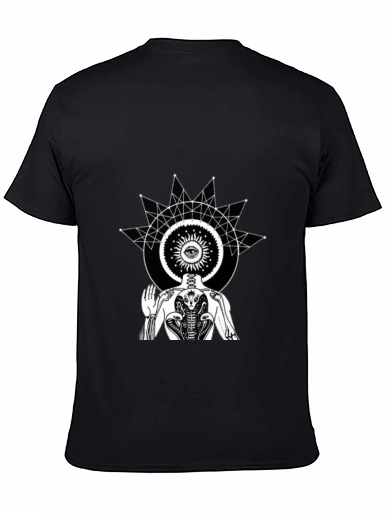 Mystic Vision Black T-Shirt - Spiritual Graphic Tee