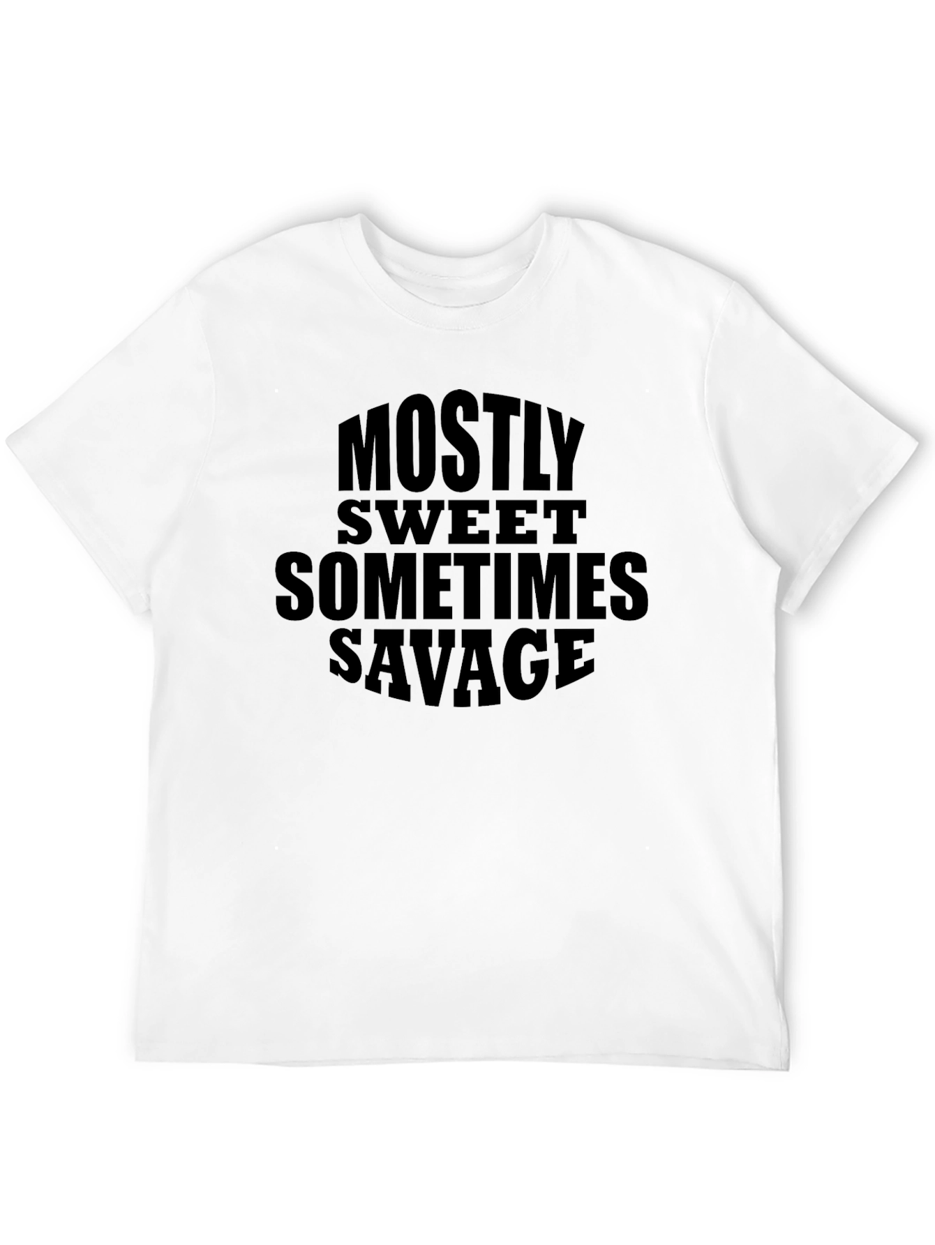 Mostly Sweet Sometimes Savage Black Graphic Tee
