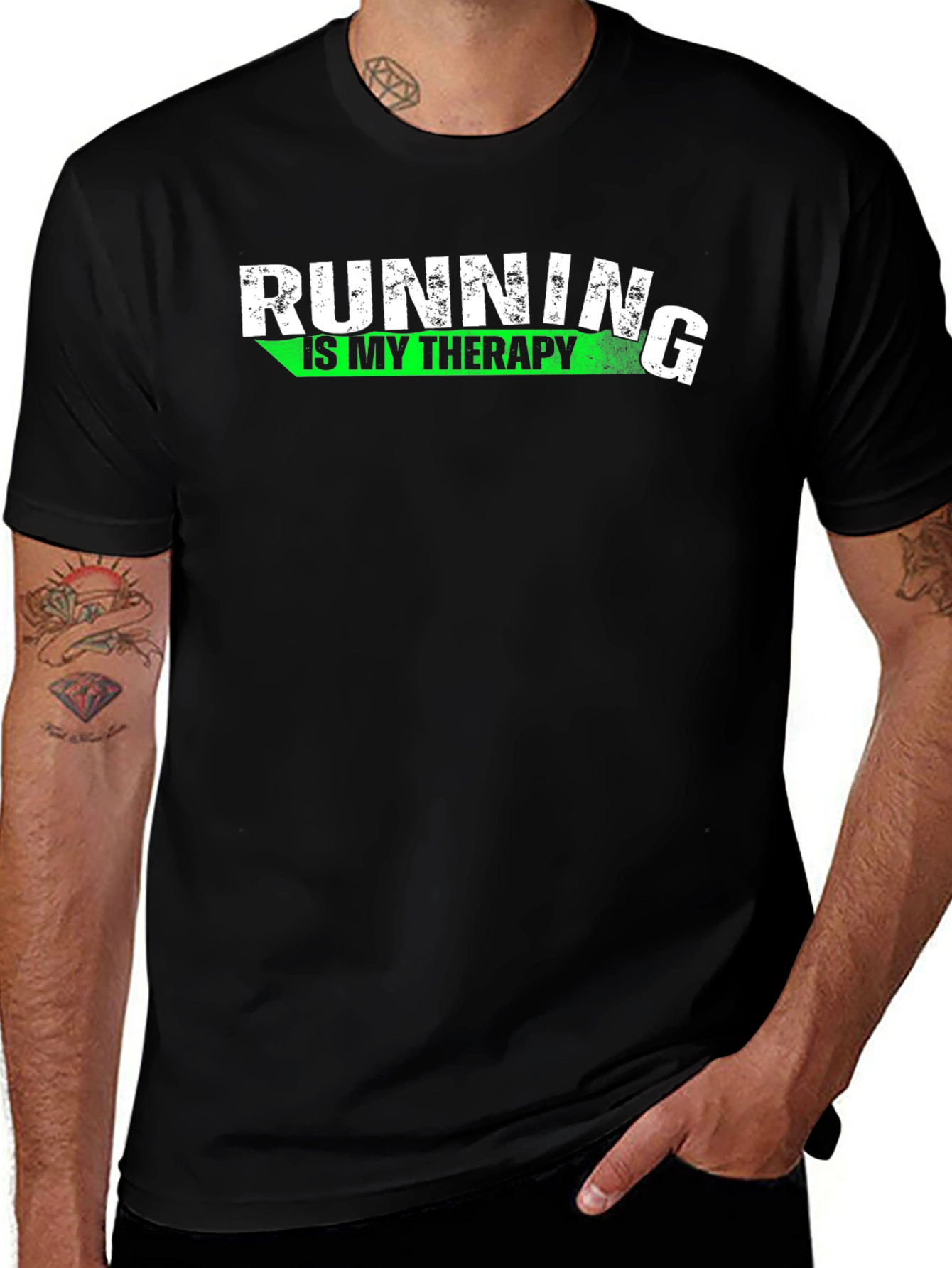 Running is My Therapy Graphic Tee