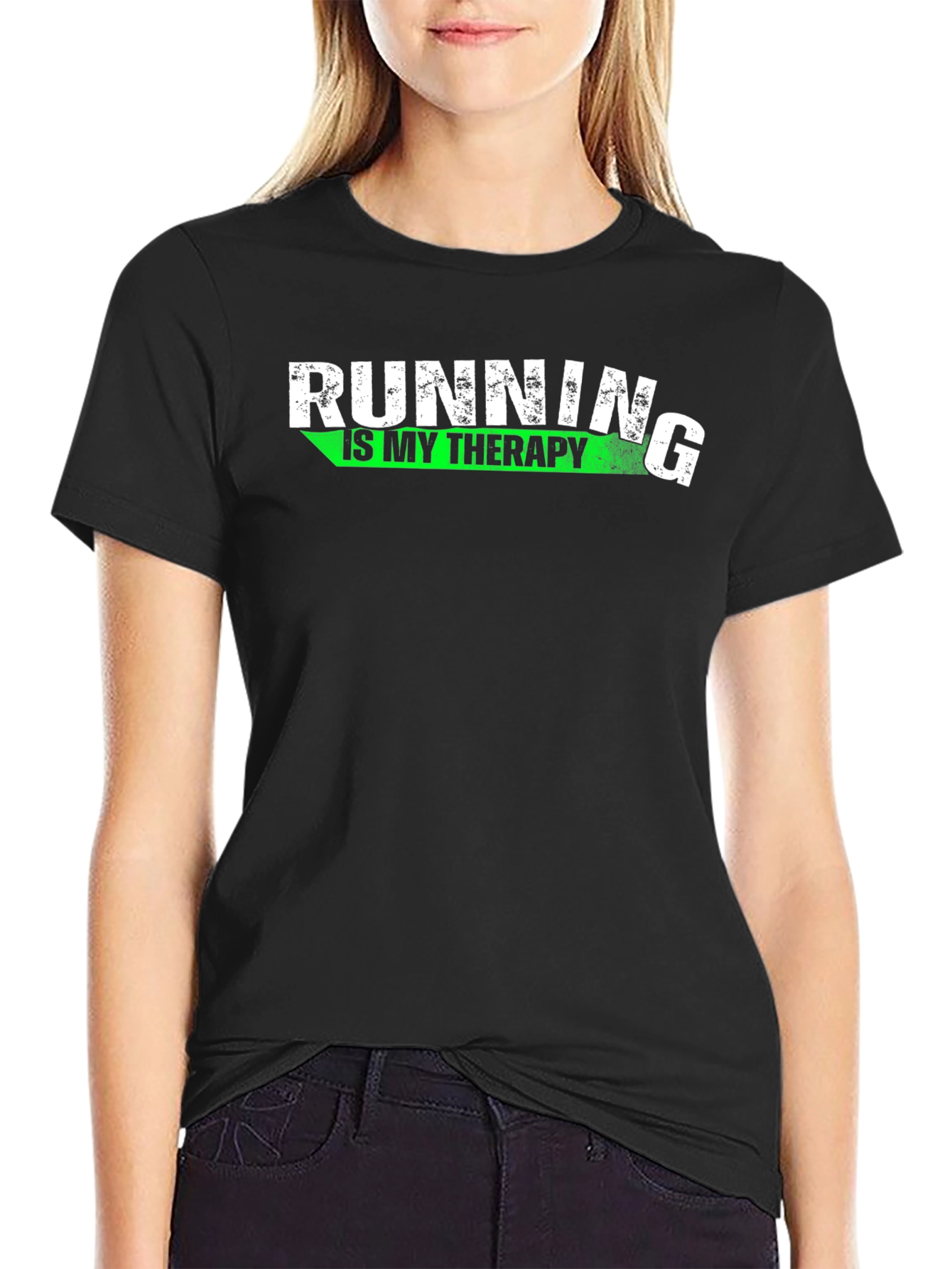 Running is My Therapy Graphic Tee