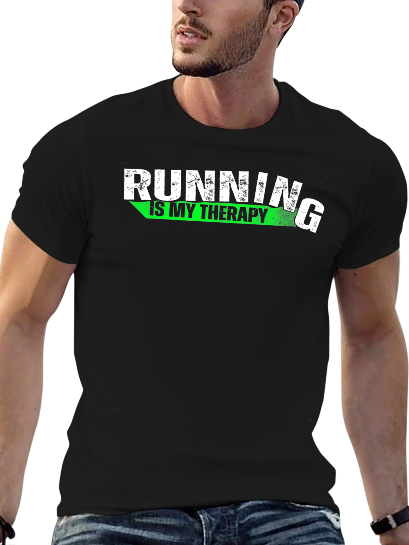Running is My Therapy Graphic Tee