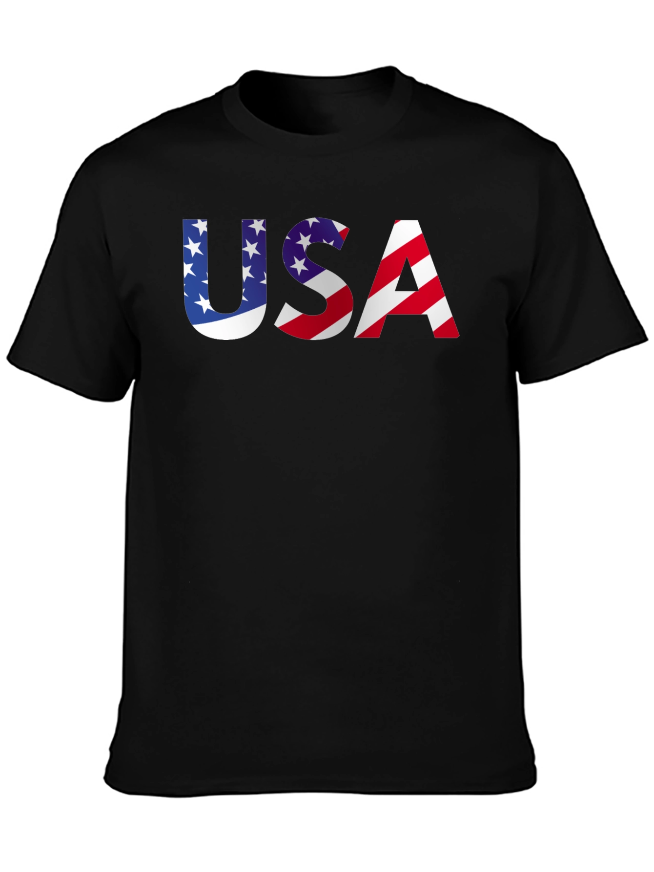 USA Flag Graphic Print T-Shirt Patriotic Tee