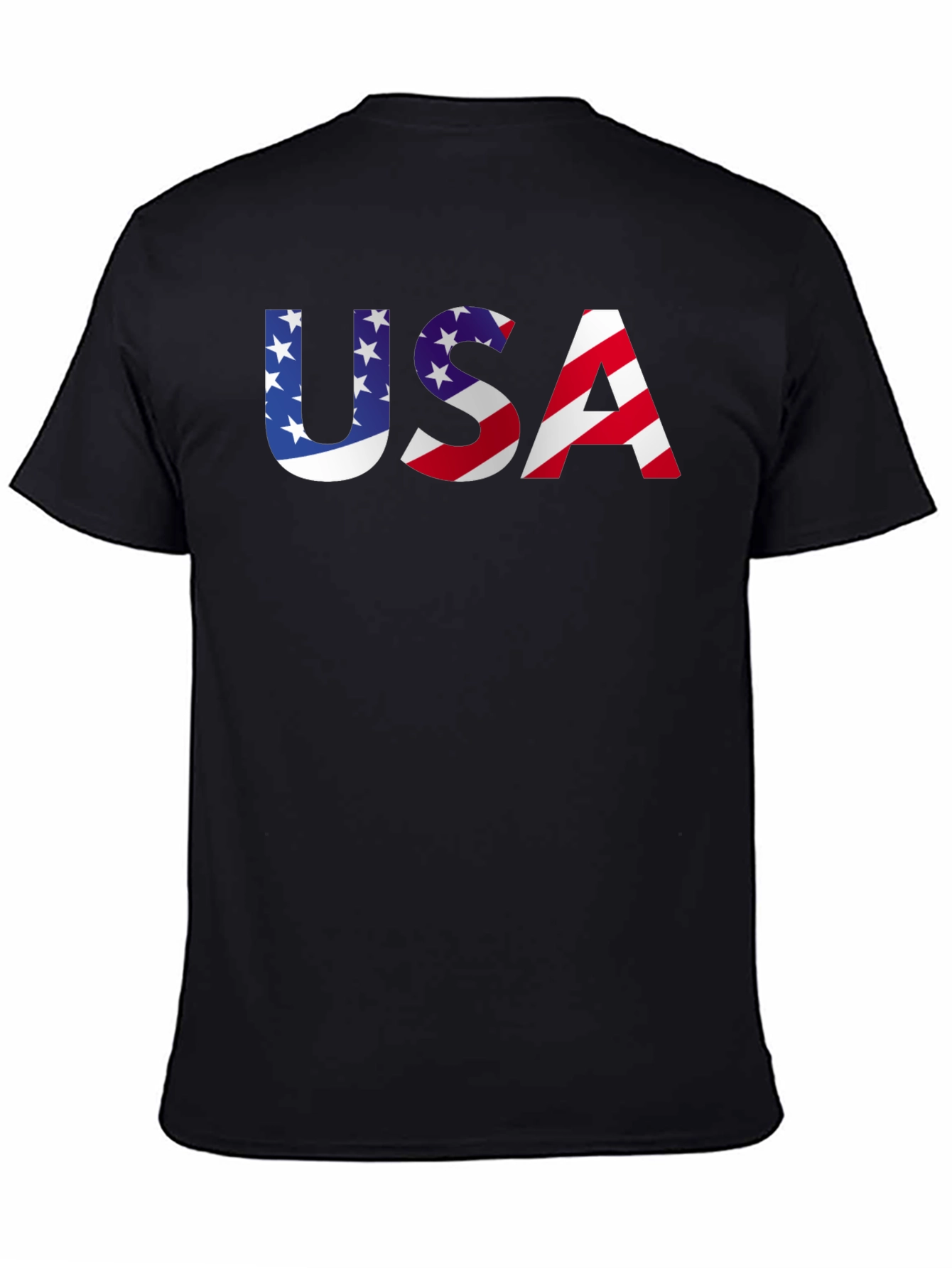 USA Flag Graphic Print T-Shirt Patriotic Tee