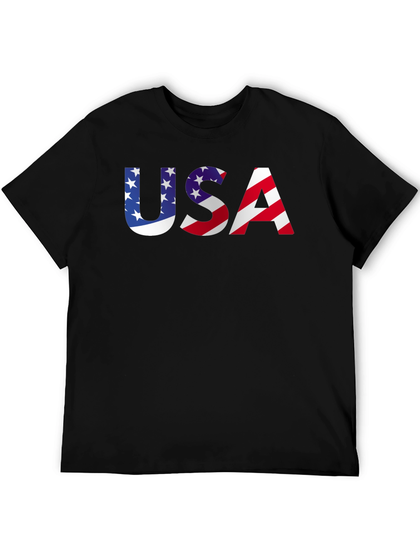 USA Flag Graphic Print T-Shirt Patriotic Tee
