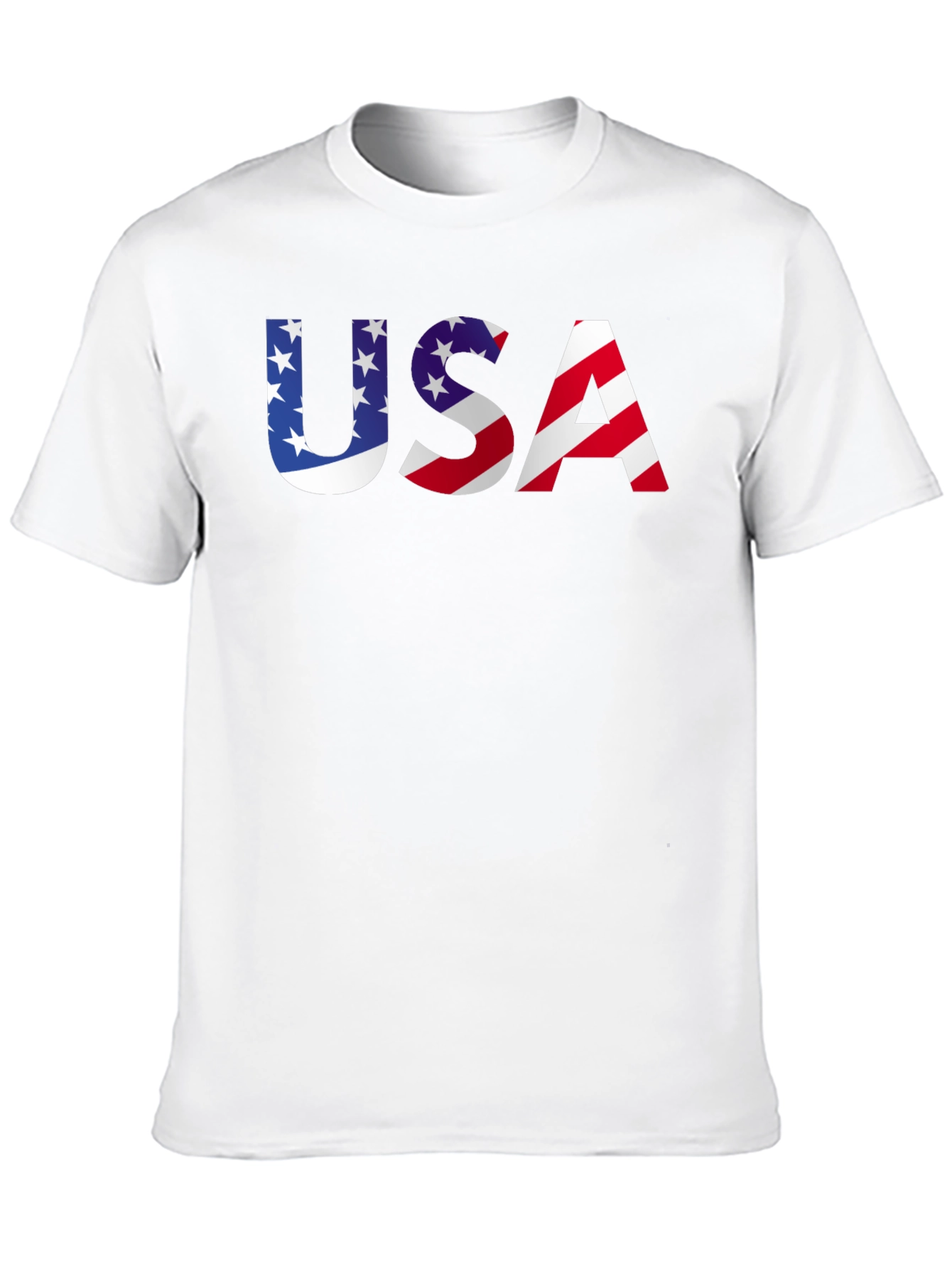 USA Flag Graphic Print T-Shirt Patriotic Tee