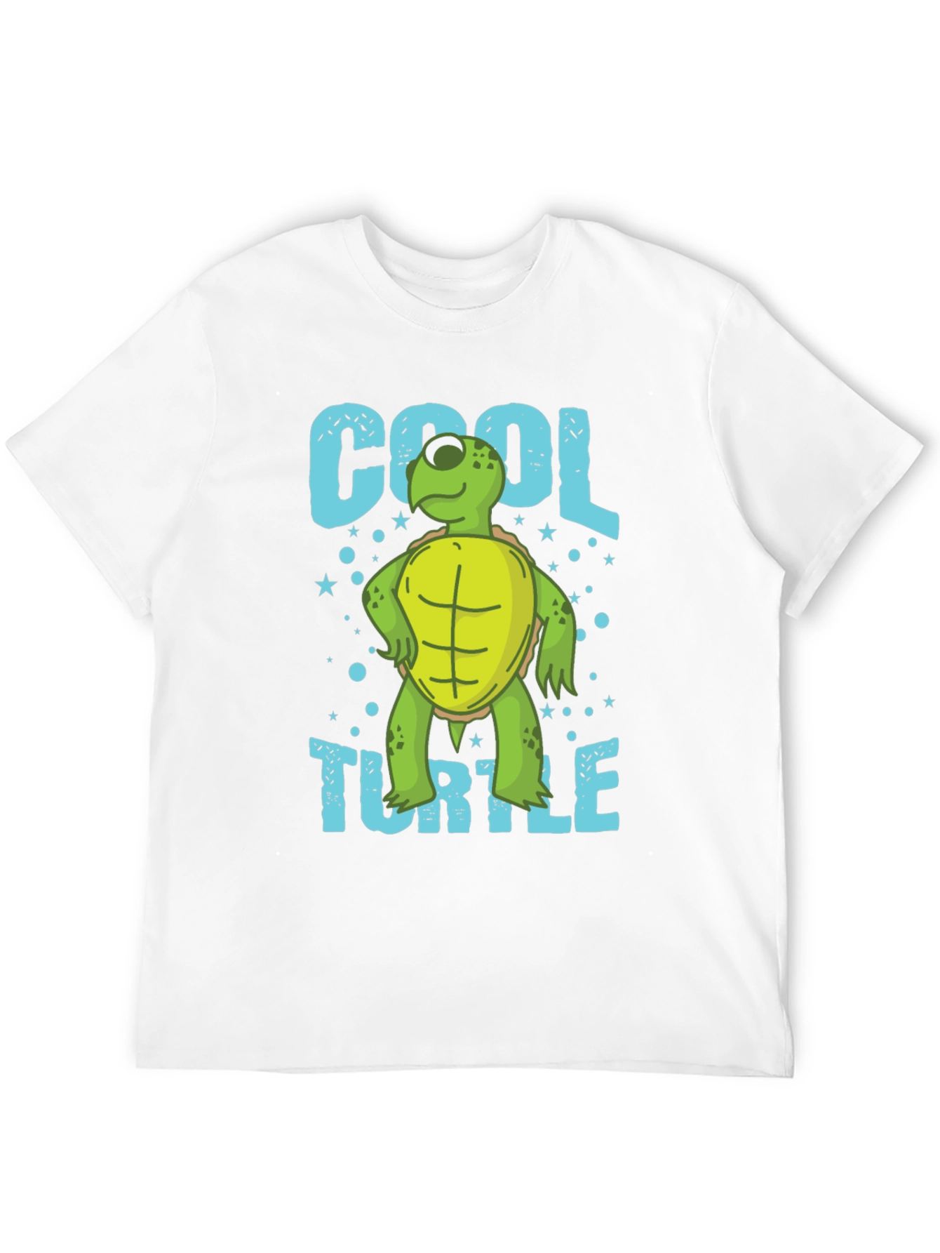 Cool Turtle Graphic T-Shirt Mens Crew Neck