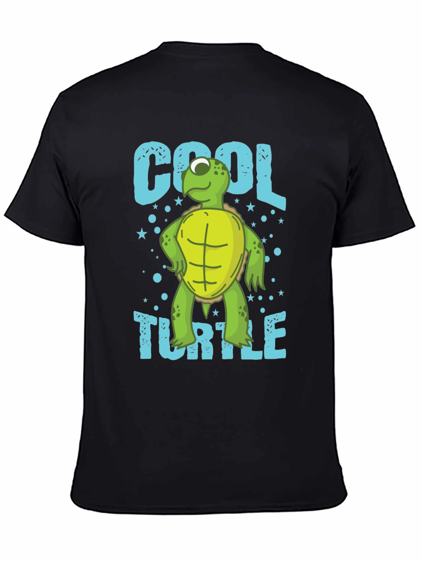 Cool Turtle Graphic T-Shirt Mens Crew Neck
