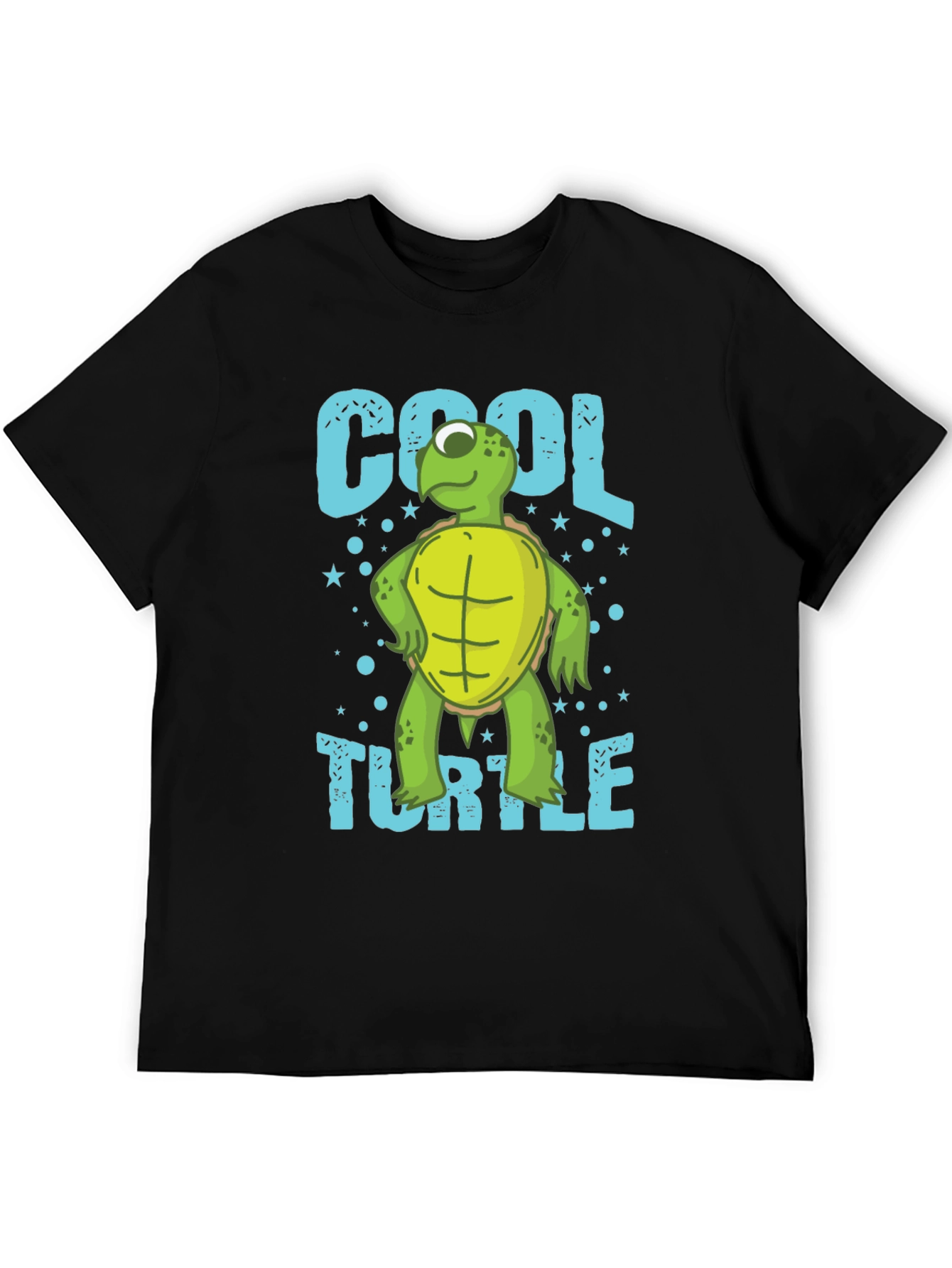 Cool Turtle Graphic T-Shirt Mens Crew Neck