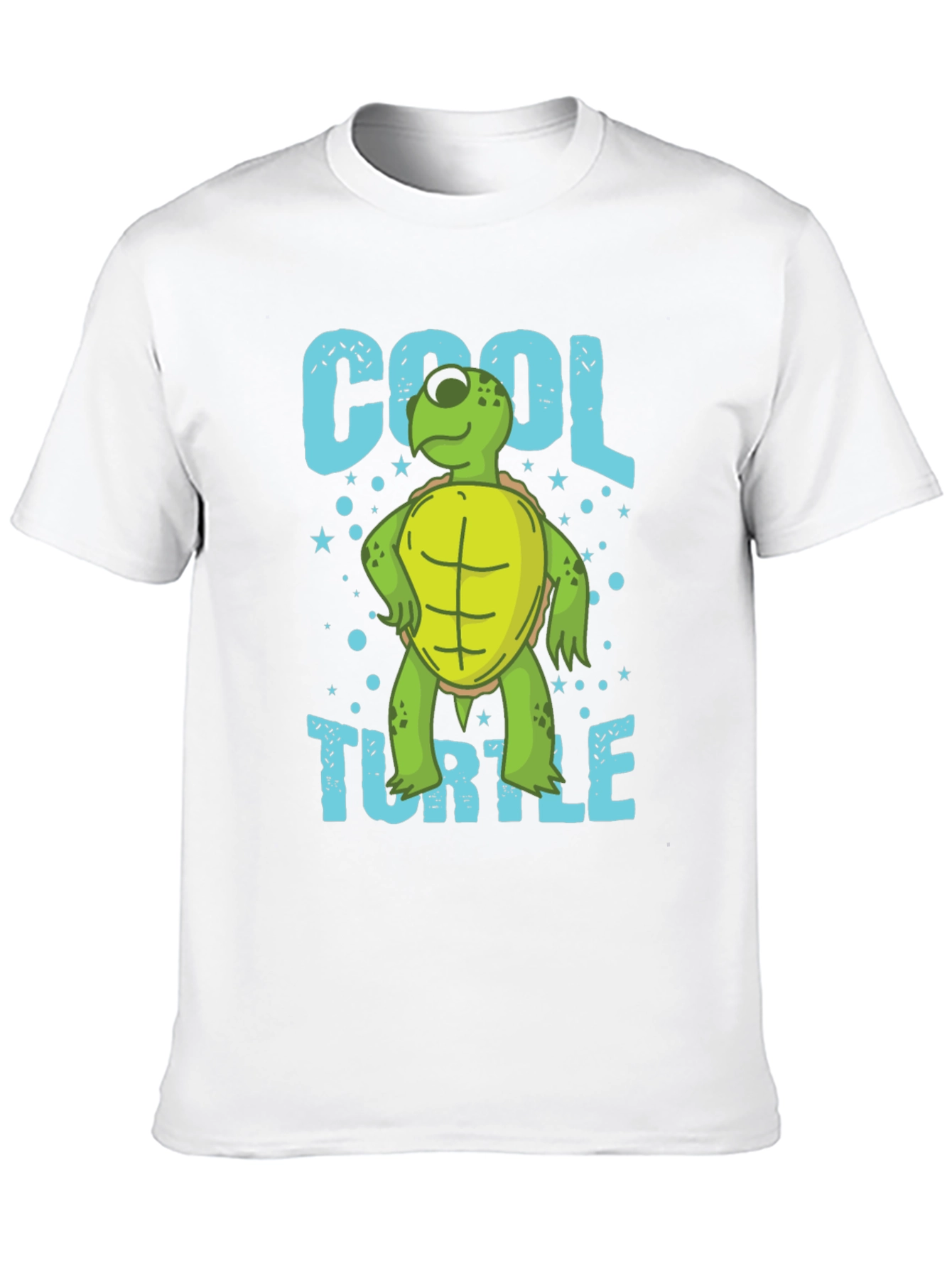 Cool Turtle Graphic T-Shirt Mens Crew Neck