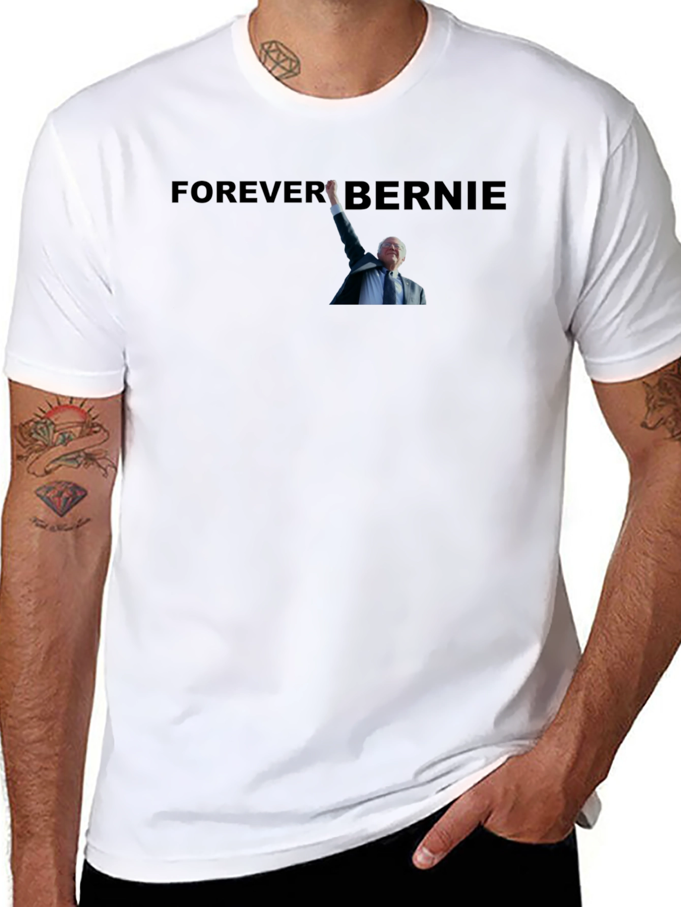 Forever Bernie Graphic T-Shirt Black