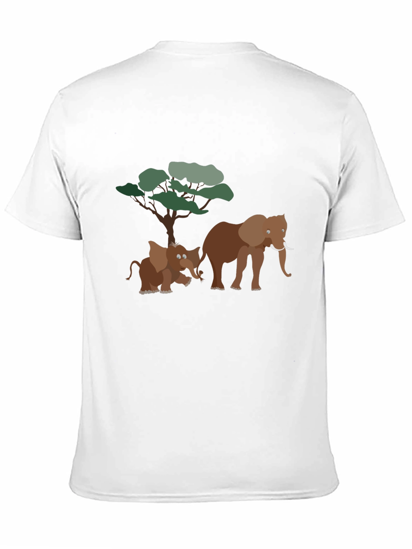 Elephant Family Graphic Tee - Soft Black Cotton T-Shirt