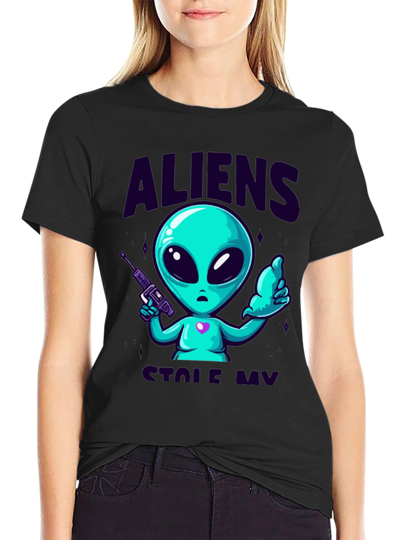Alien Graphic Tee - Space Invasion Style