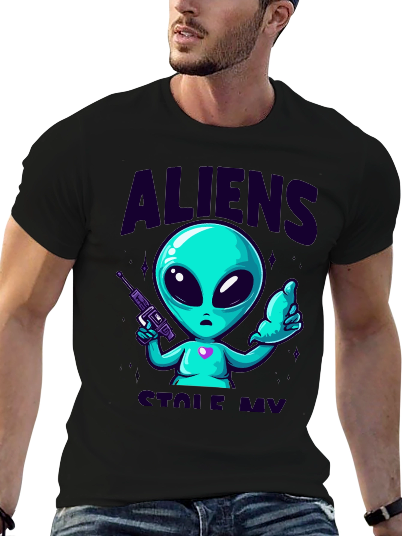 Alien Graphic Tee - Space Invasion Style