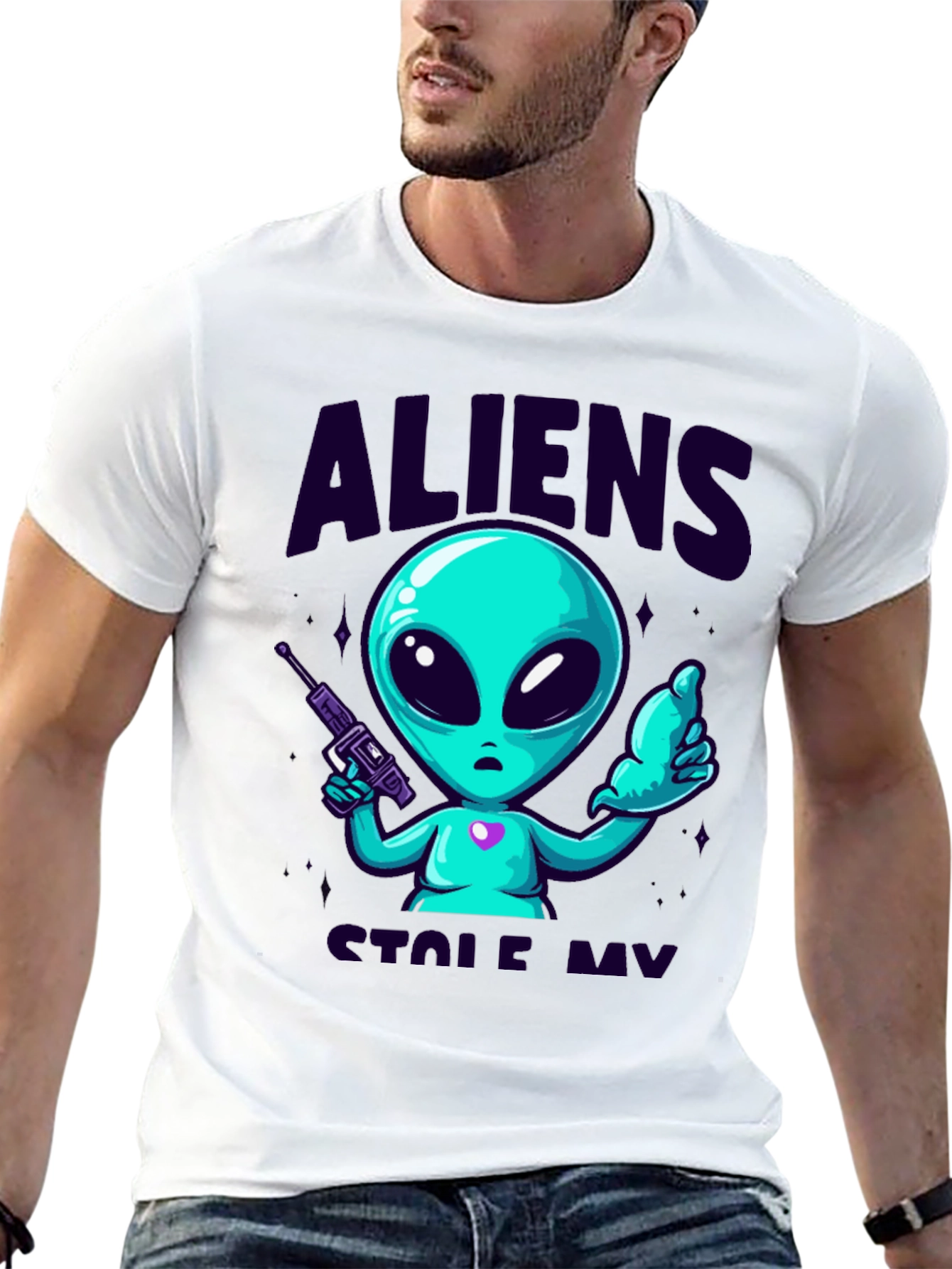 Alien Graphic Tee - Space Invasion Style