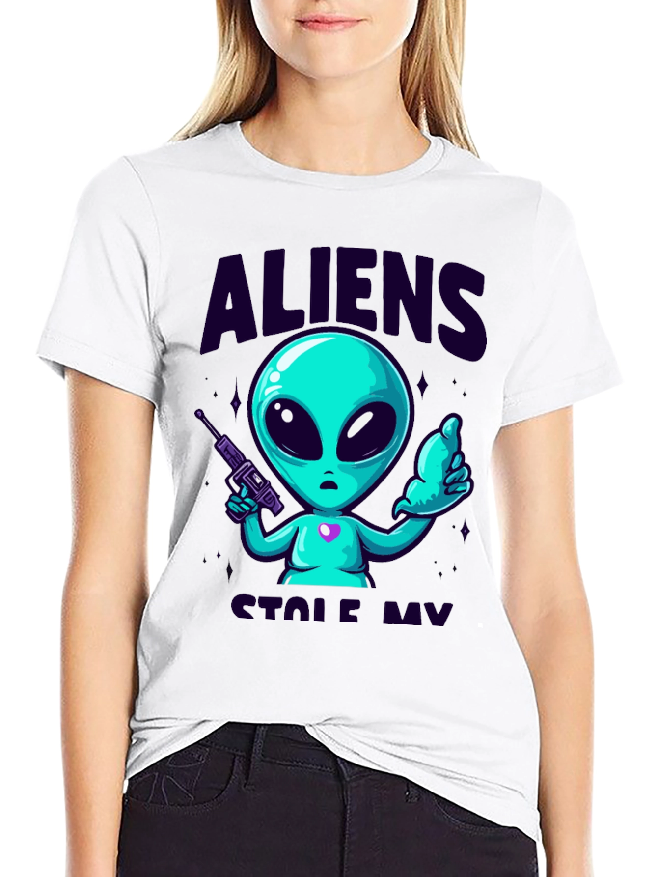 Alien Graphic Tee - Space Invasion Style