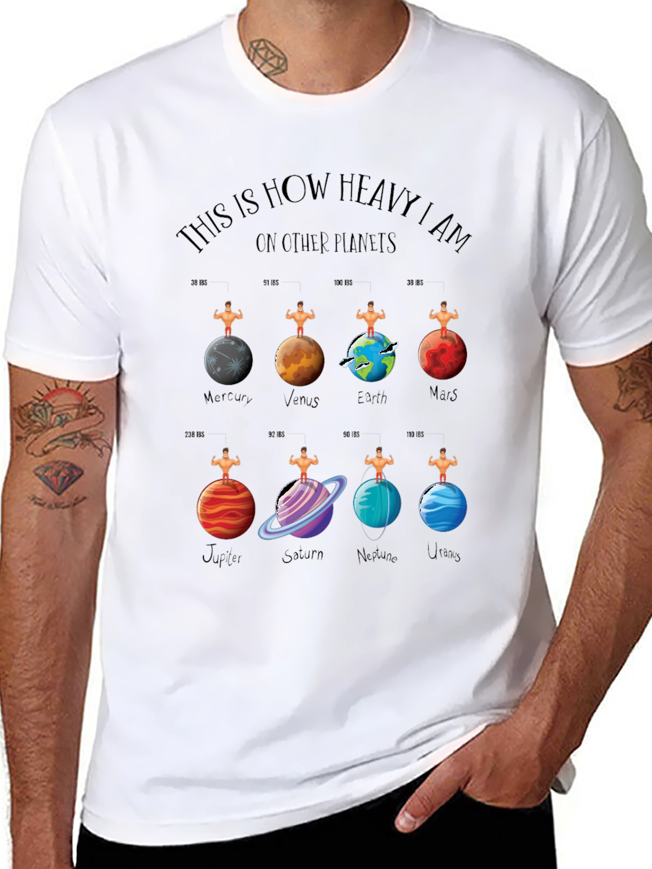 Planets Weight T-Shirt