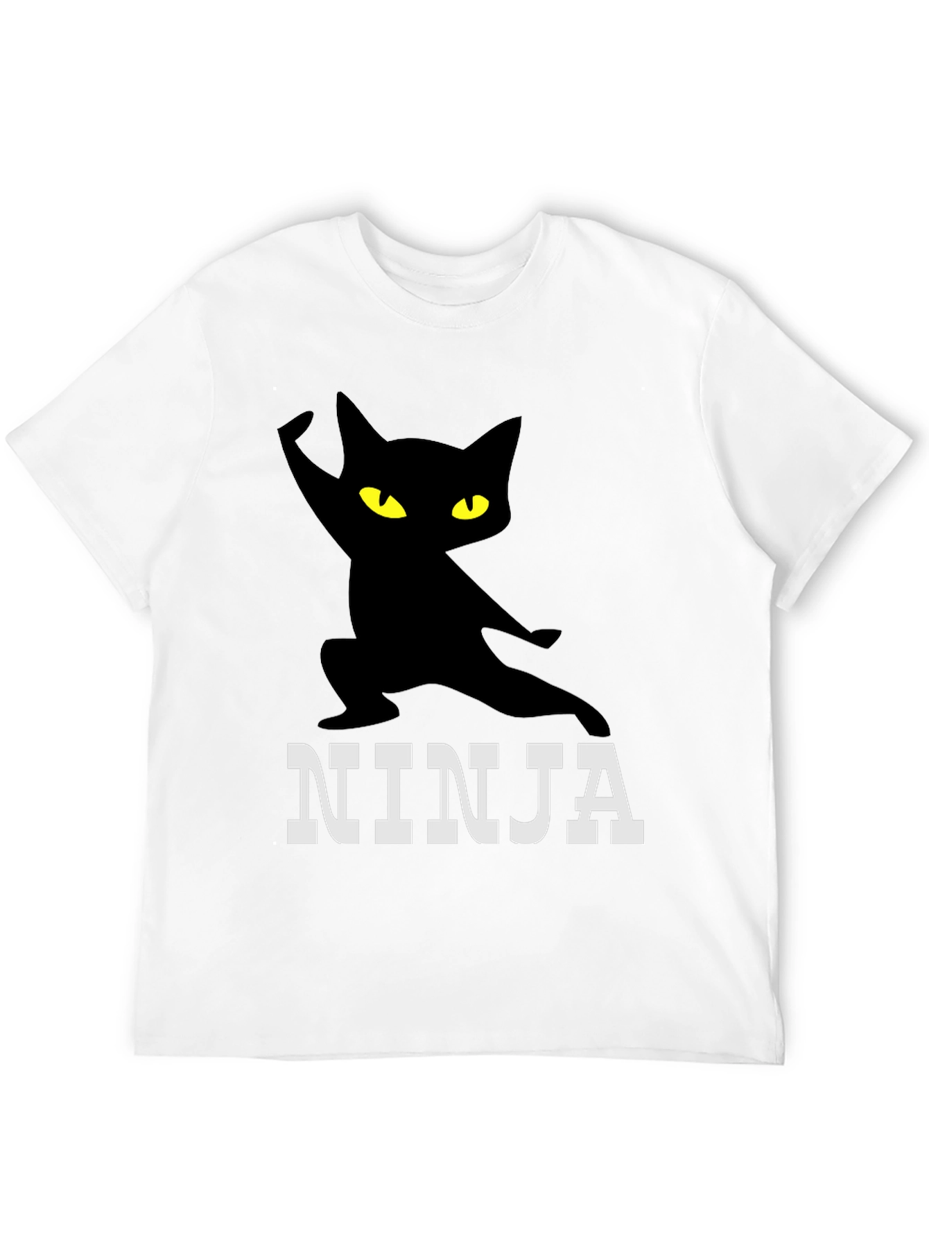 Ninja Cat Graphic Tee - Stealth & Style