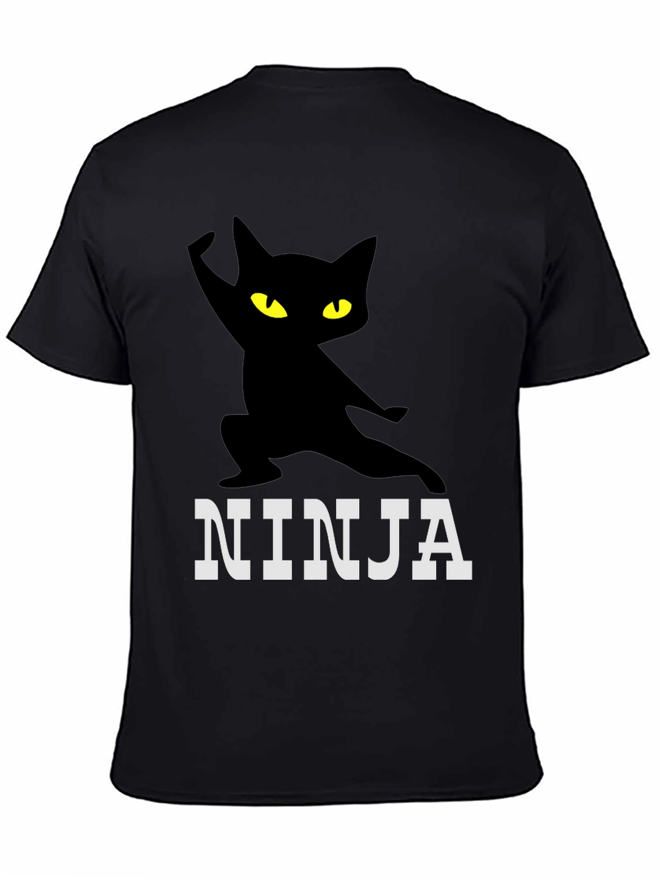 Ninja Cat Graphic Tee - Stealth & Style
