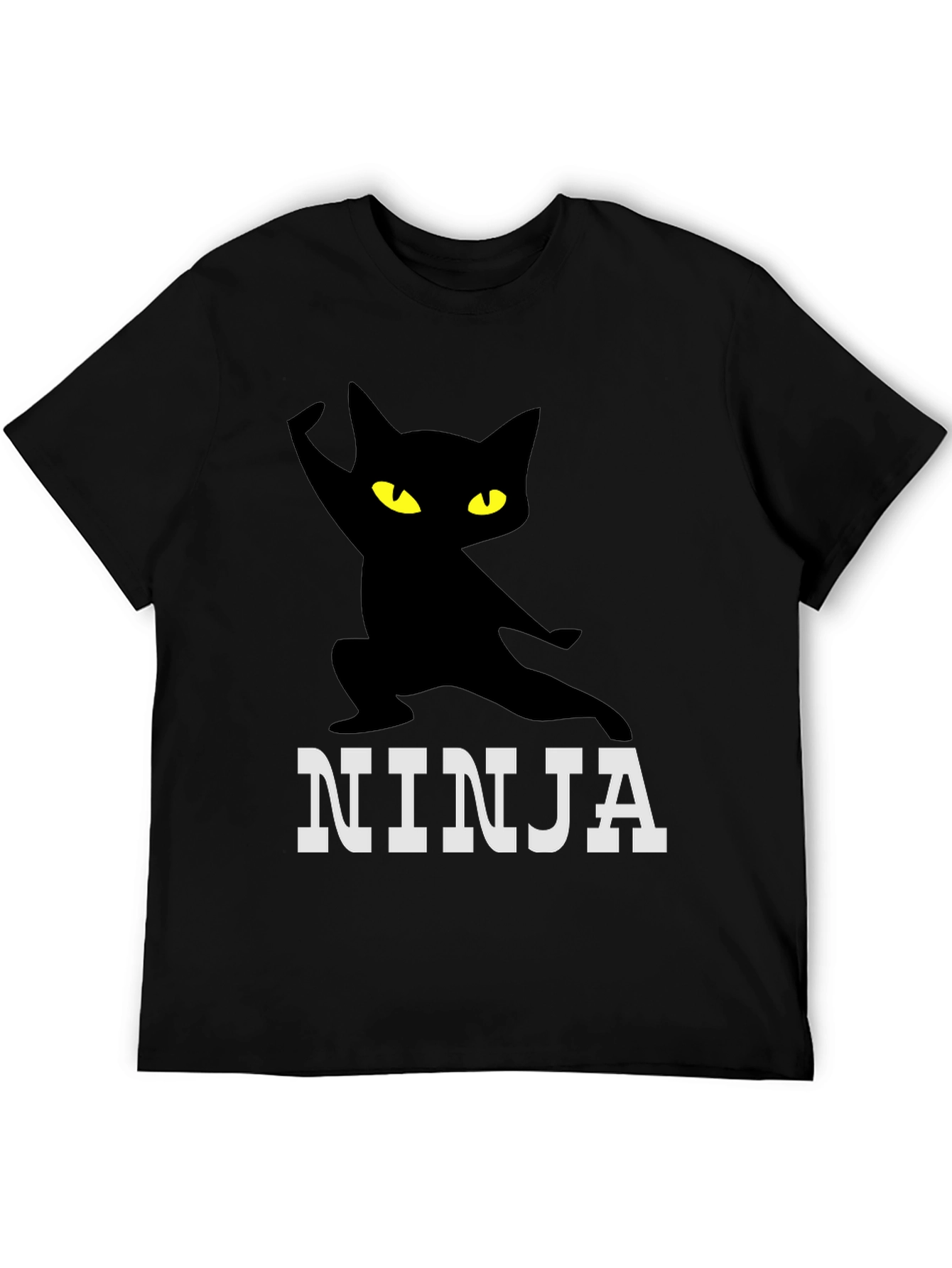 Ninja Cat Graphic Tee - Stealth & Style