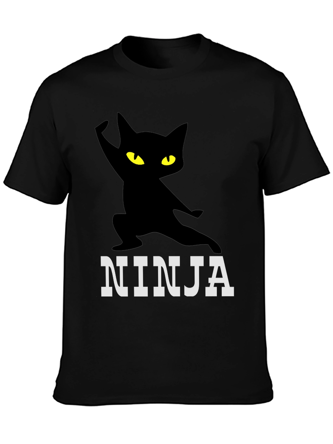 Ninja Cat Graphic Tee - Stealth & Style