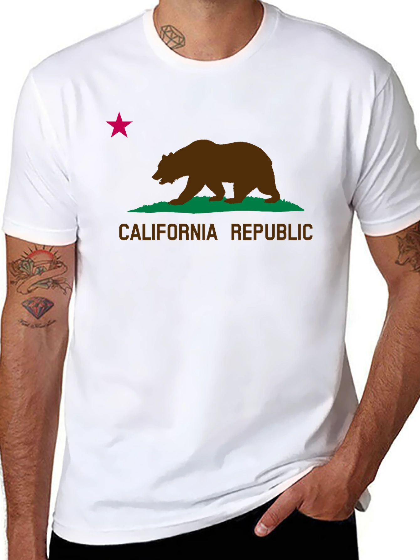 California Republic Graphic Tee - Mens Black T-Shirt