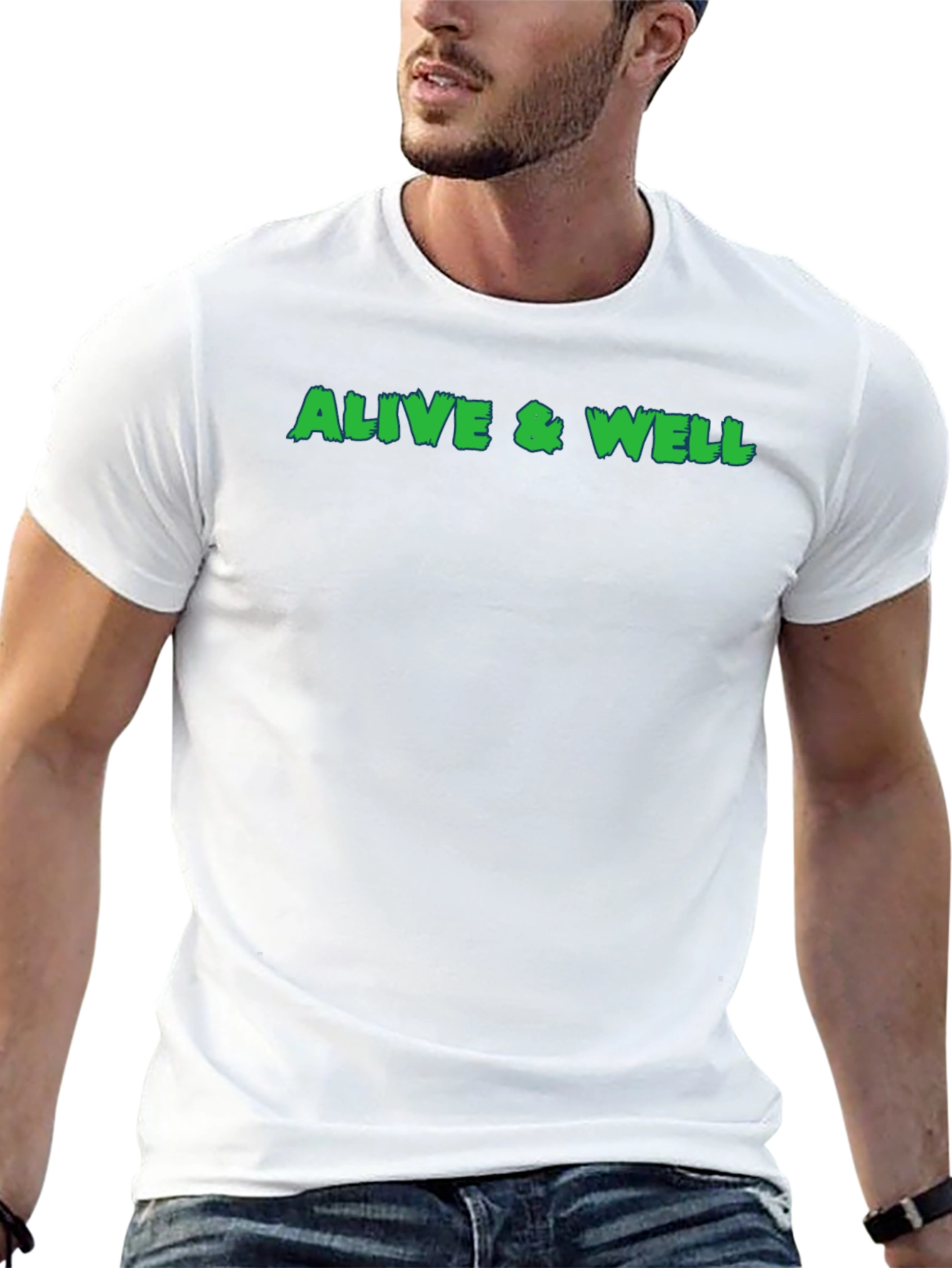 Alive & Well Graphic Tee - Black Cotton T-Shirt
