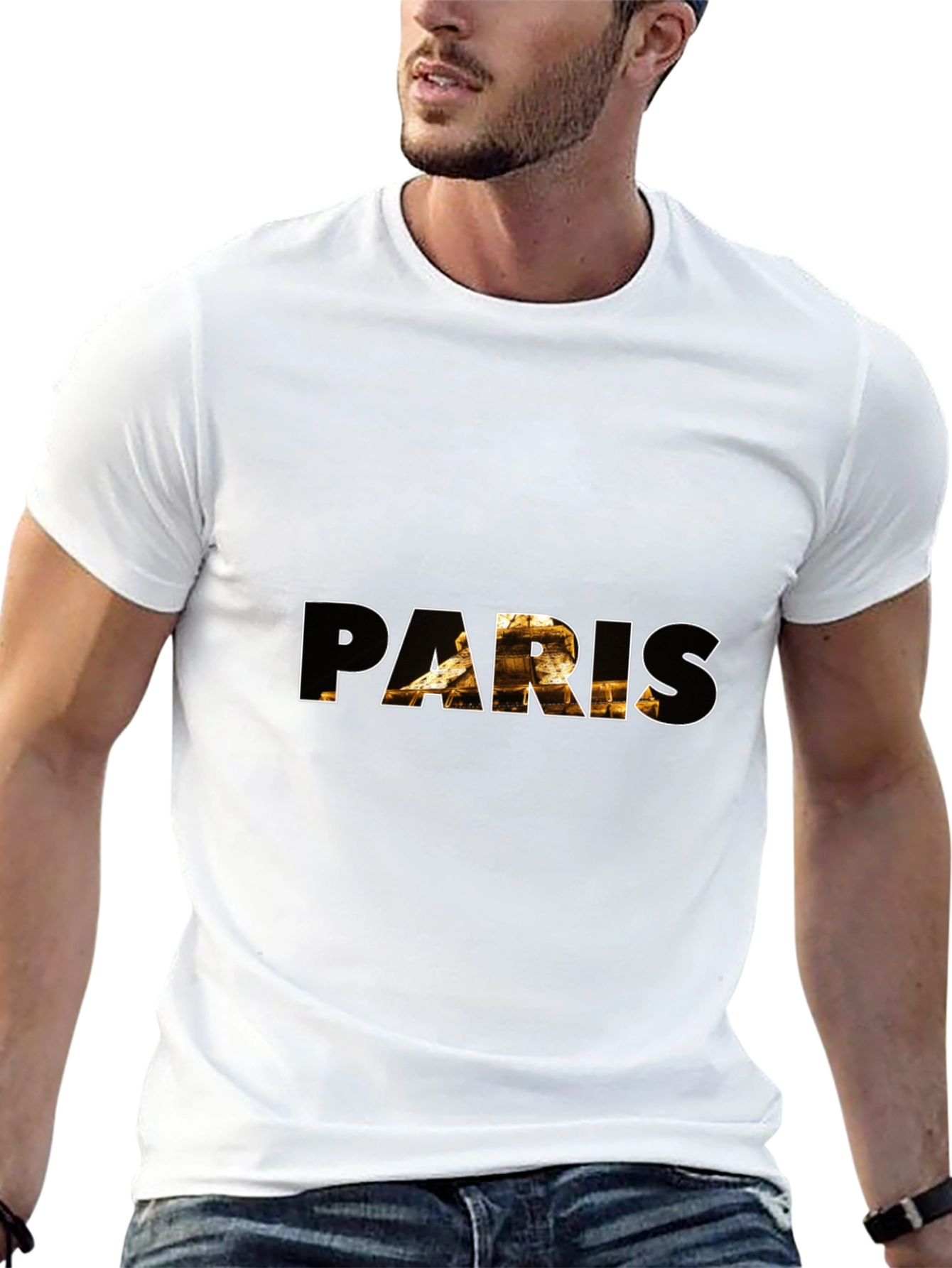 Paris Graphic Tee - Black Cotton Blend