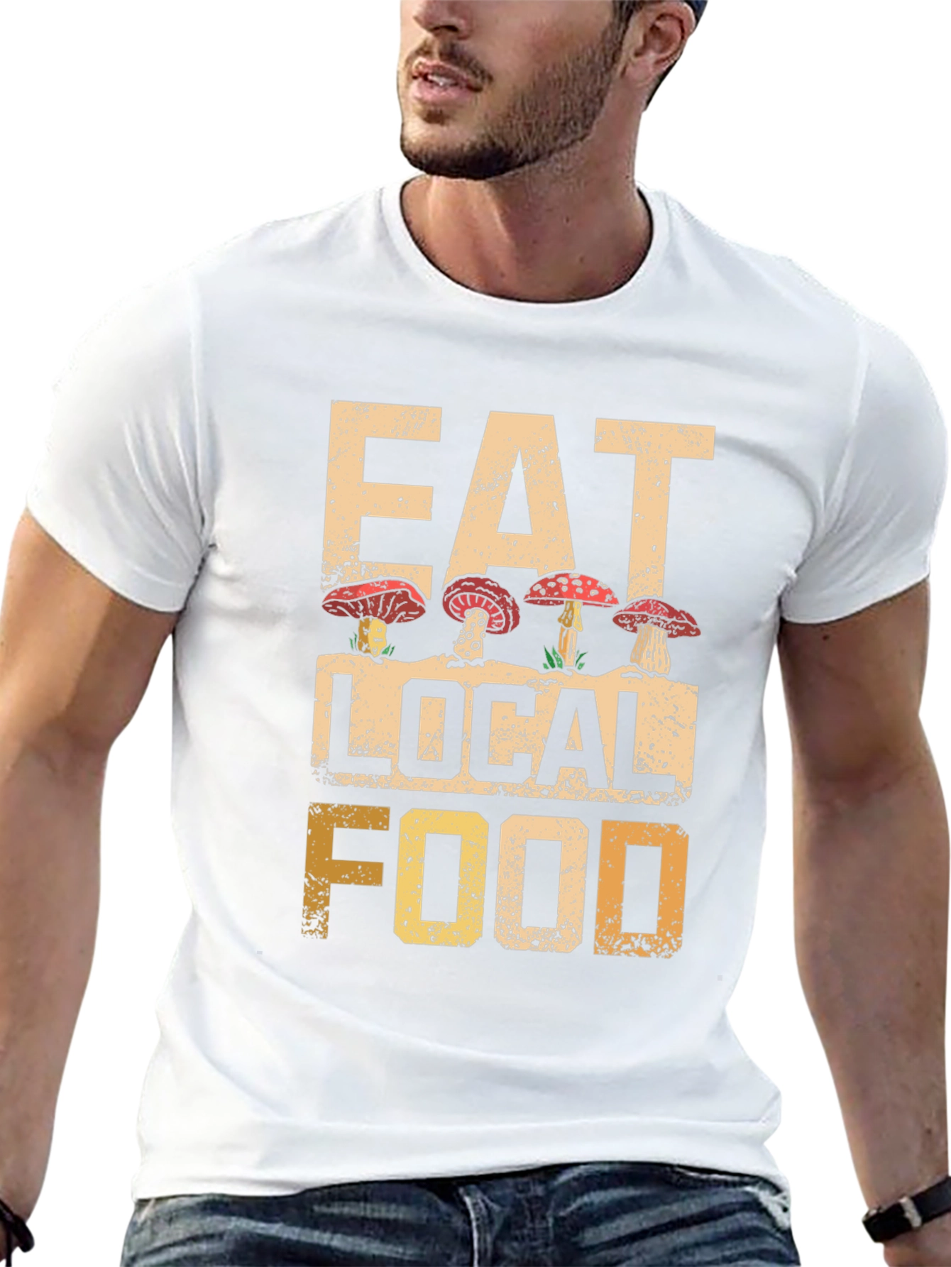 Eat Local Food Mushroom T-Shirt