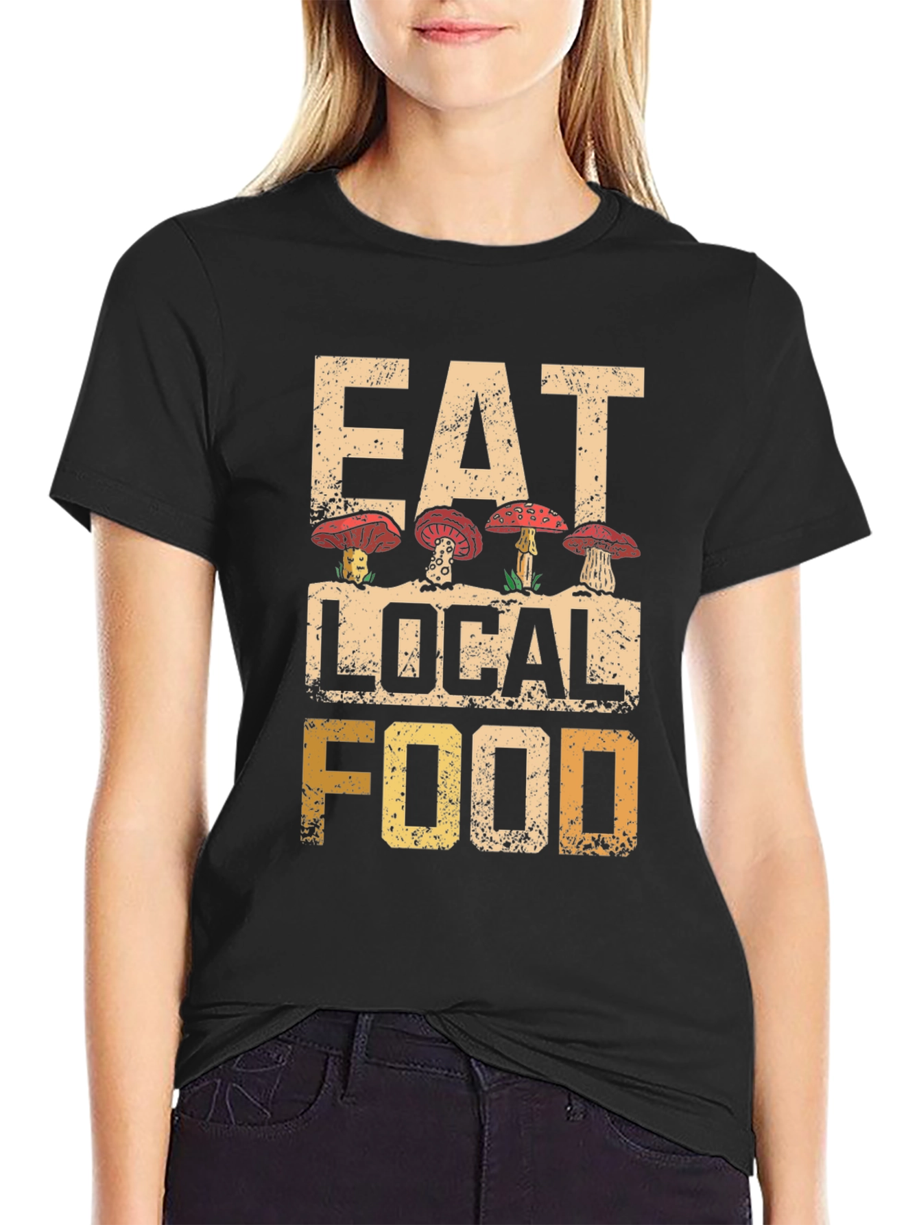 Eat Local Food Mushroom T-Shirt