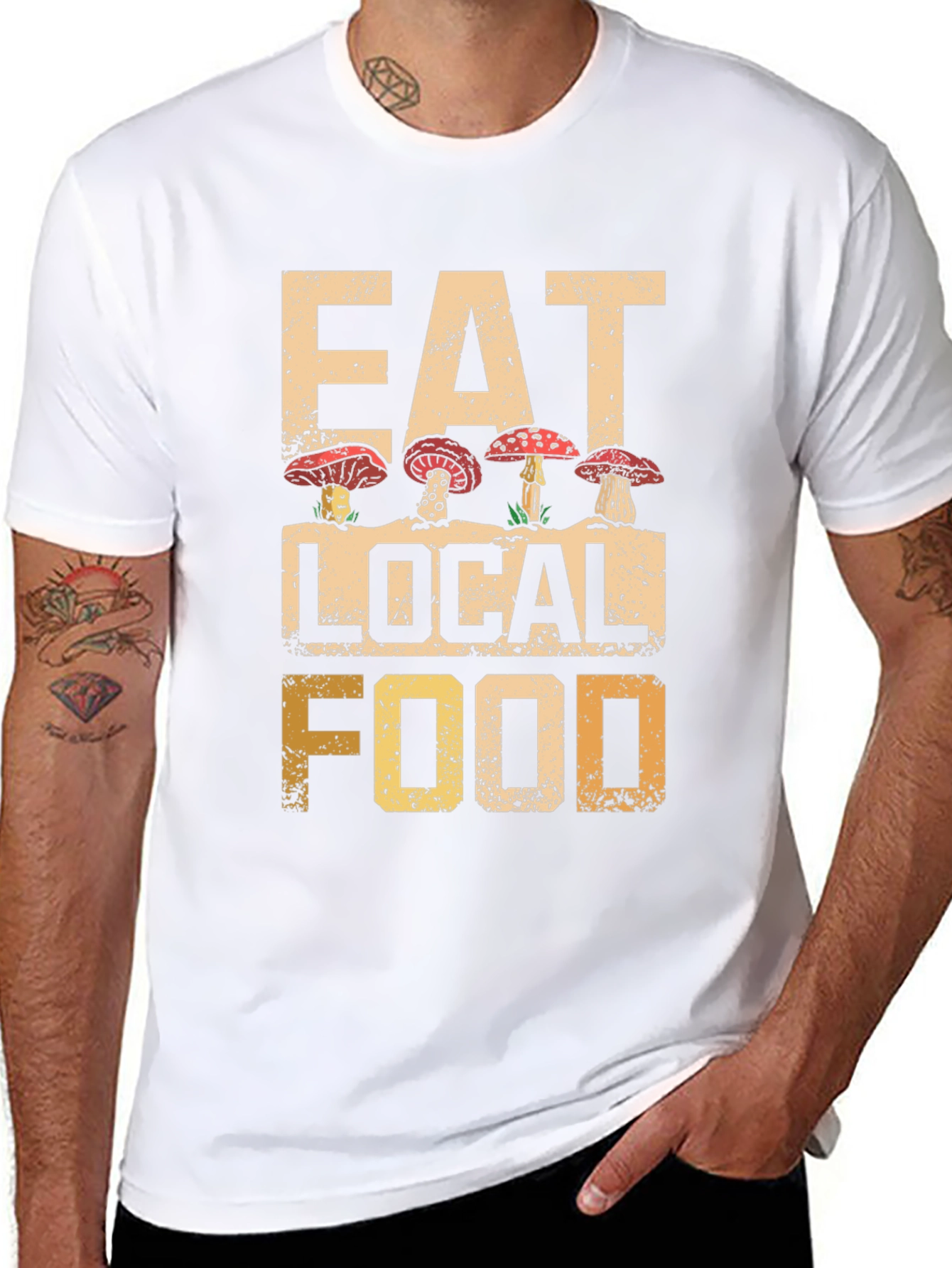 Eat Local Food Mushroom T-Shirt