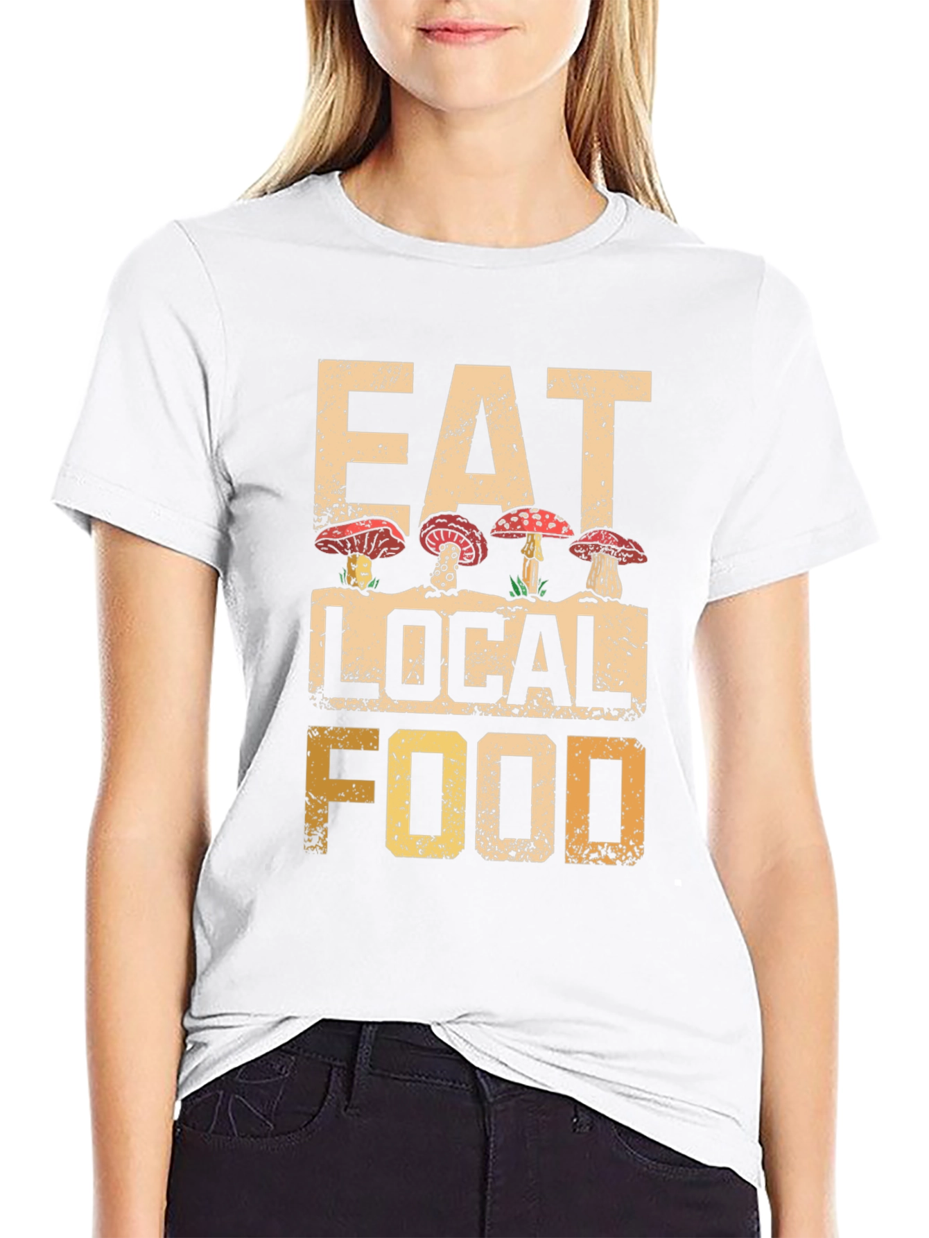 Eat Local Food Mushroom T-Shirt
