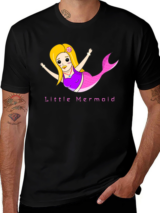 Little Mermaid Graphic Tee - Black