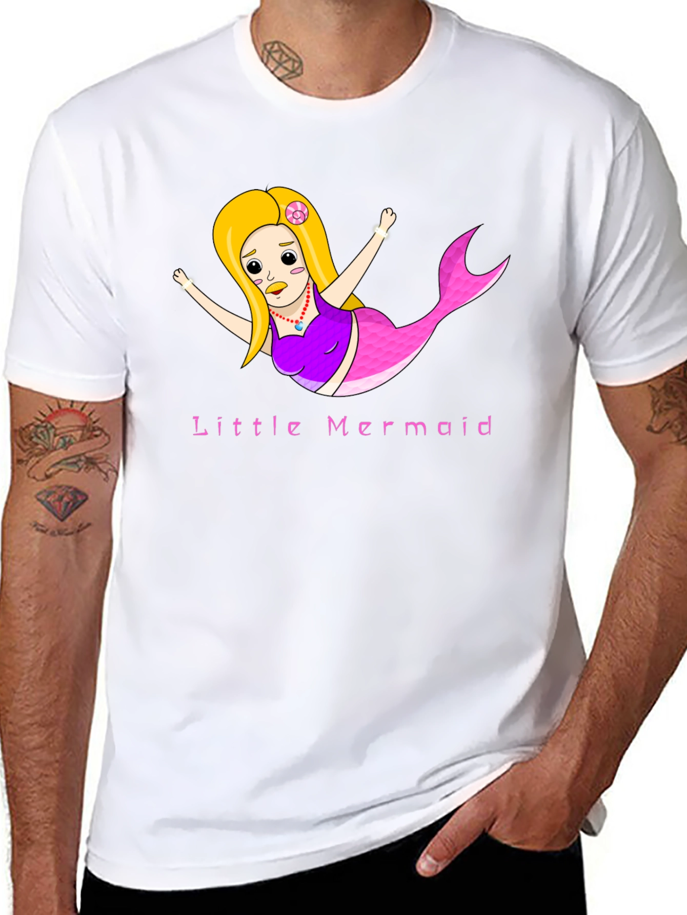 Little Mermaid Graphic Tee - Black