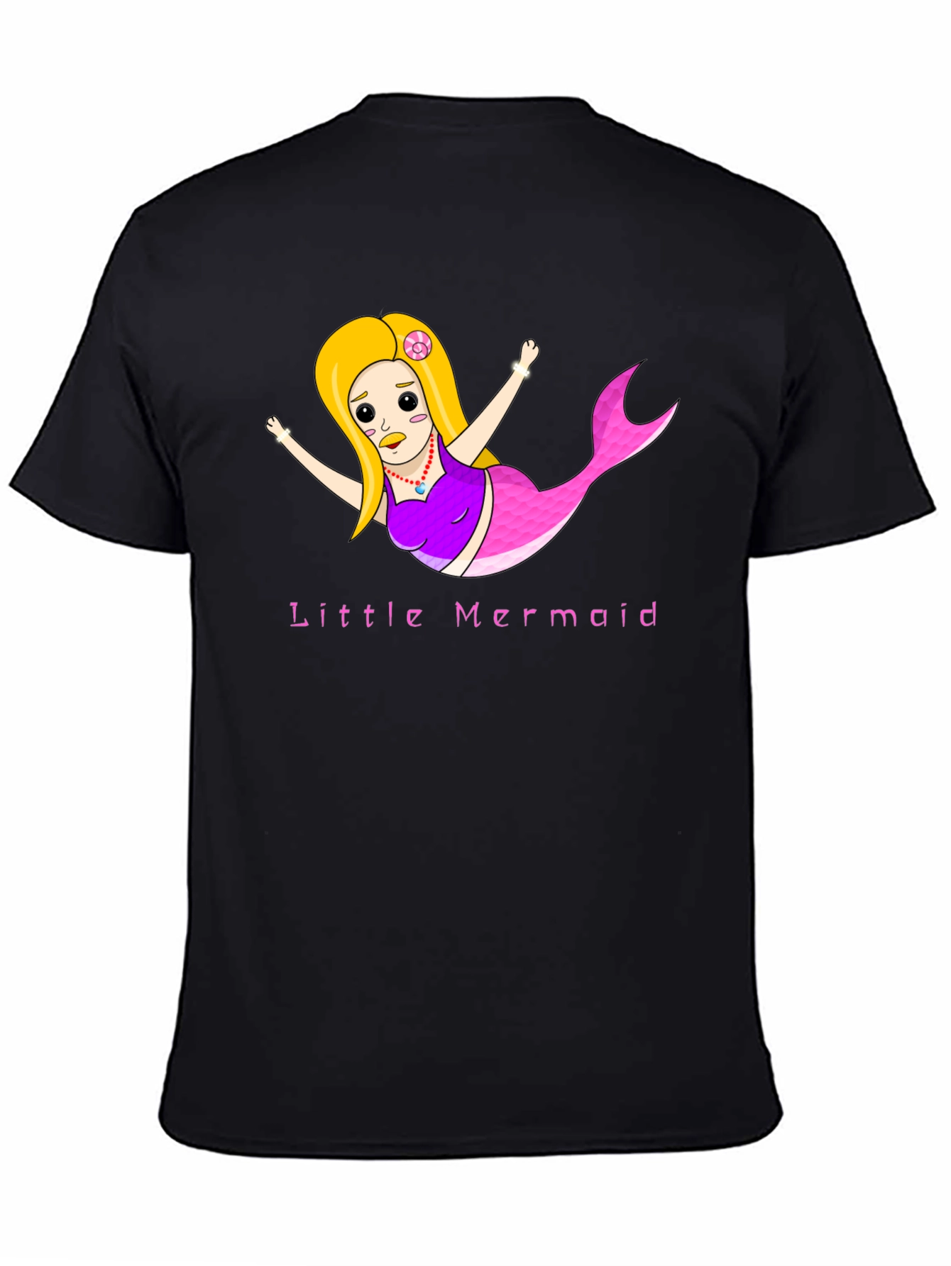 Little Mermaid Graphic Tee - Black
