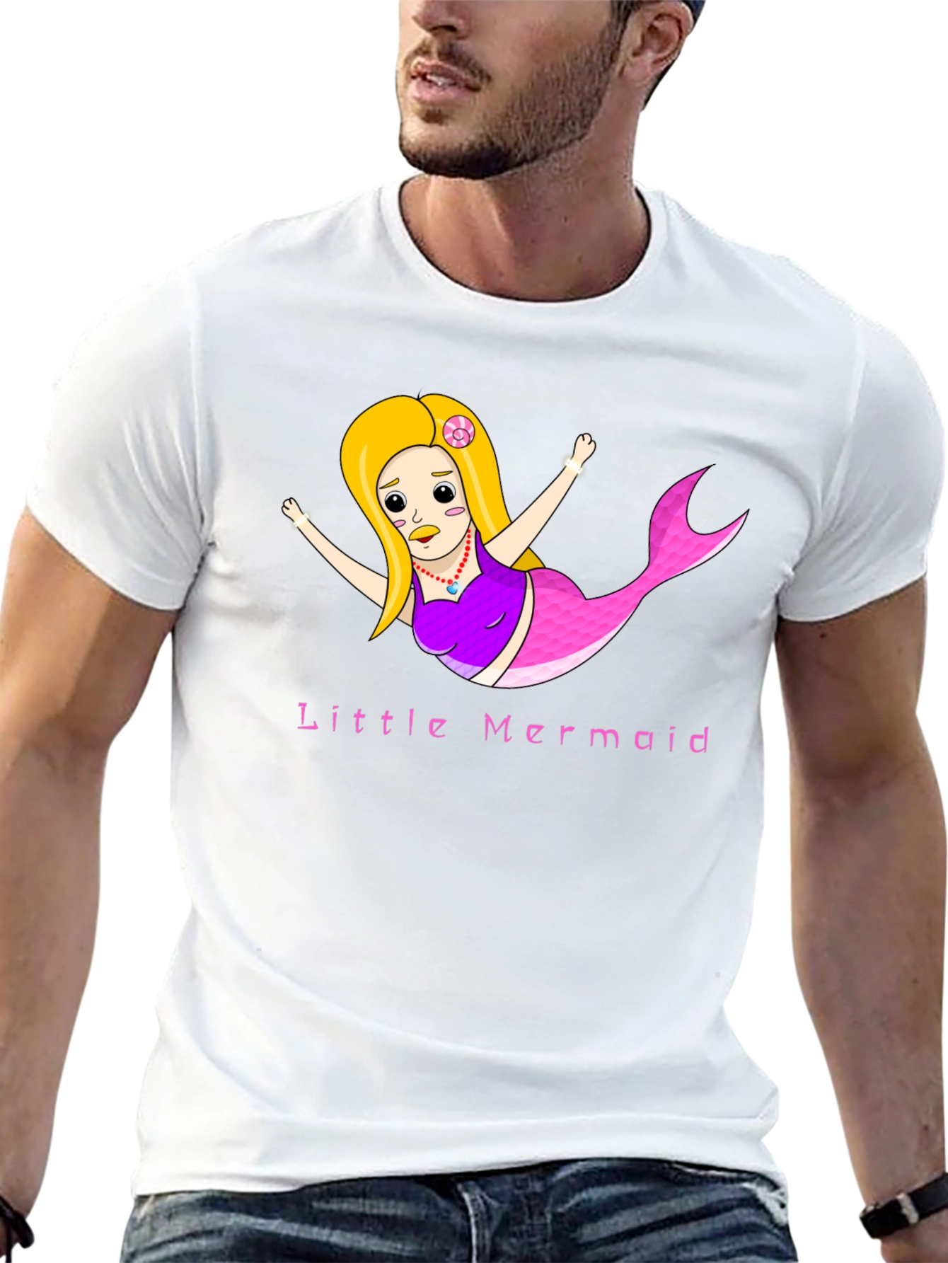 Little Mermaid Graphic Tee - Black