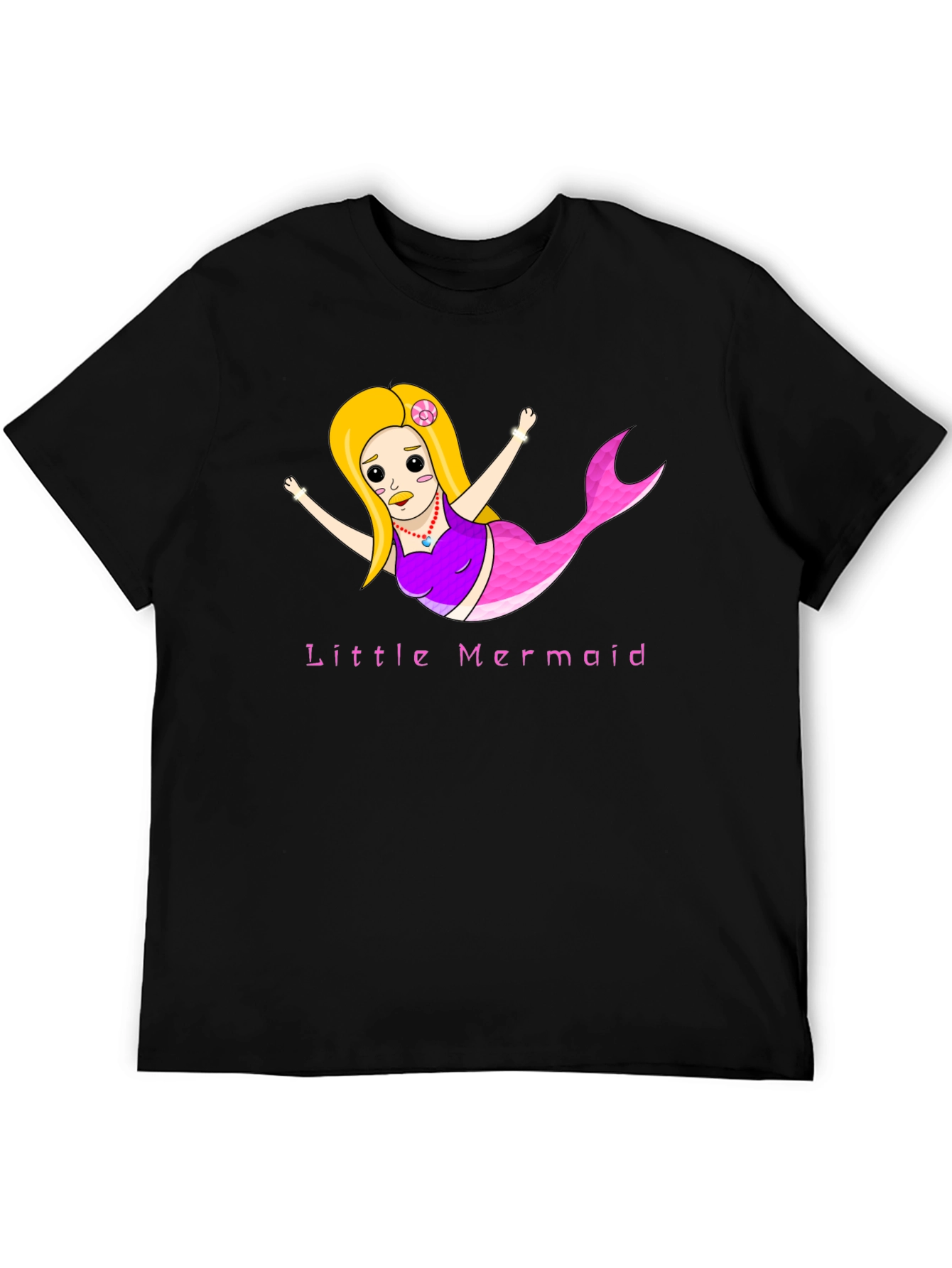 Little Mermaid Graphic Tee - Black