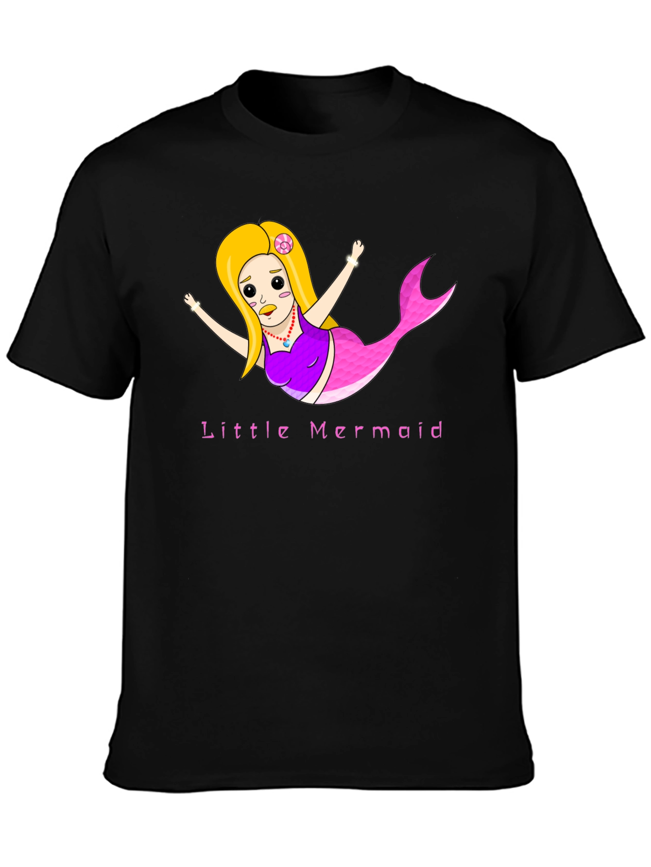 Little Mermaid Graphic Tee - Black