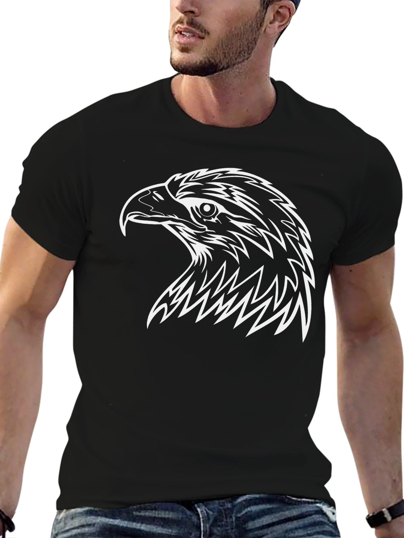 Eagle Graphic Black T-Shirt - Mens Stylish Casual Tee