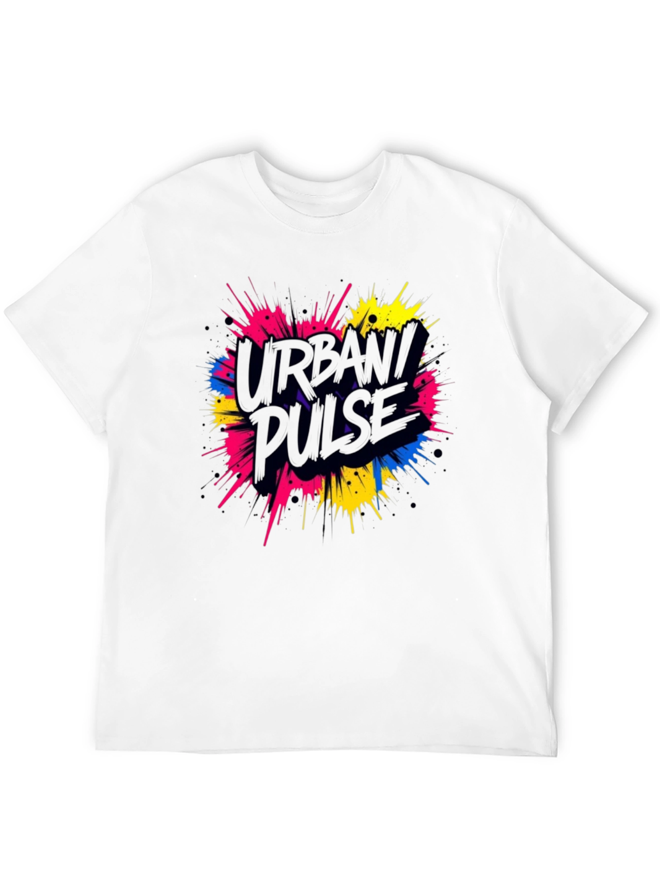 Urban Pulse Graphic Tee - Trendy Black T-Shirt