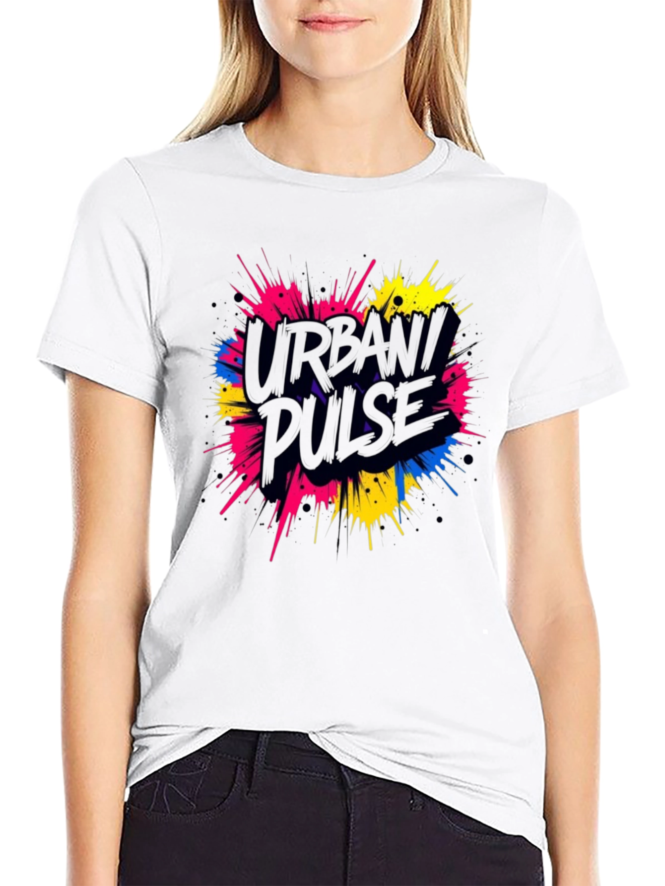 Urban Pulse Graphic Tee - Trendy Black T-Shirt